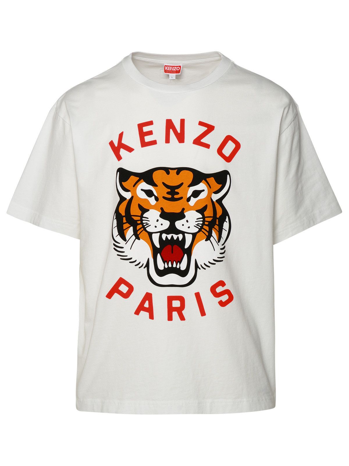 image of Kenzo White Cotton T-Shirt, Women's (Size XS)