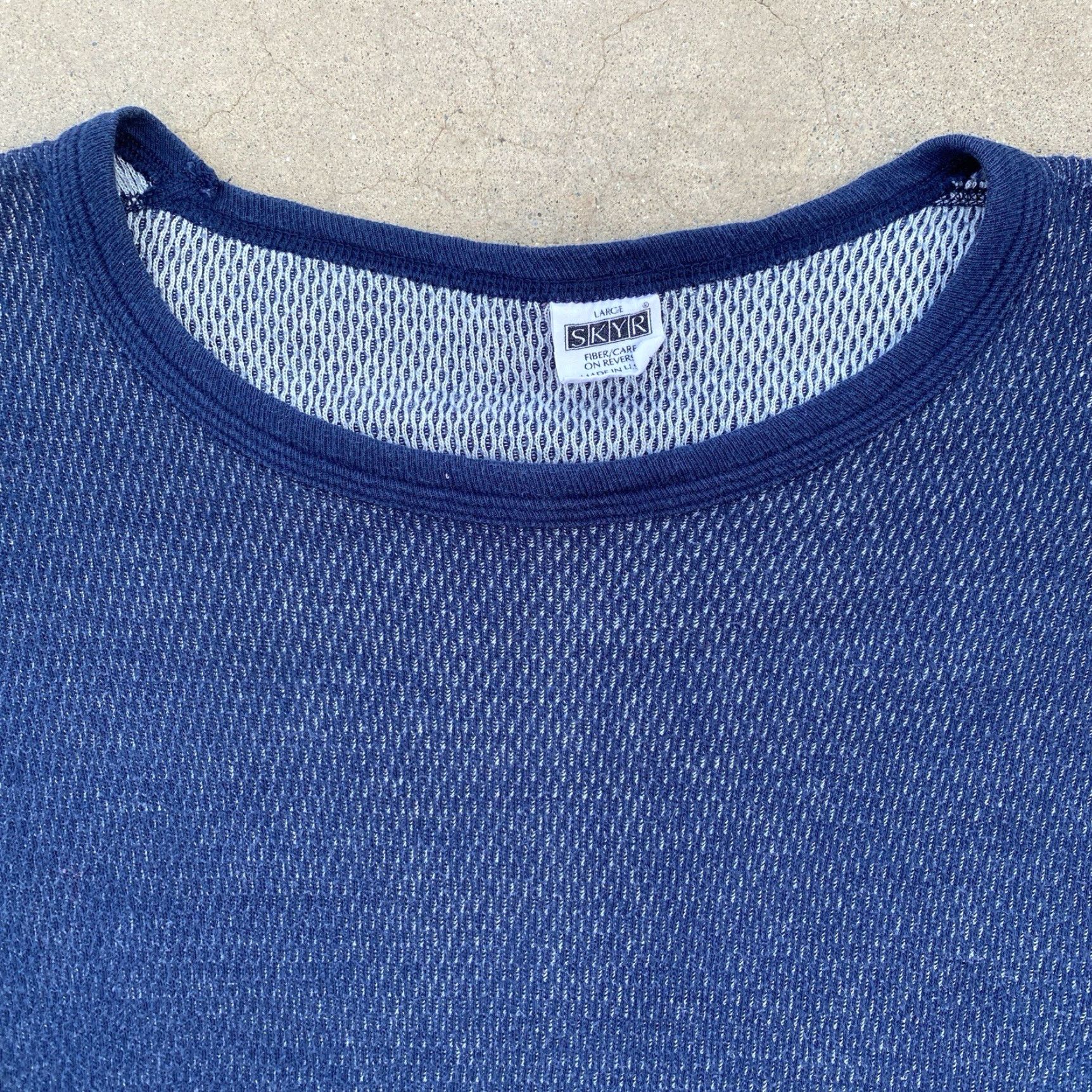 Vintage VINTAGE SKYR Long Sleeve Thermal Shirt L Cotton Heavyweight Blue Mens L Thermal Cotton Blue Size US L / EU 52-54 / 3 - 2 Thumbnail