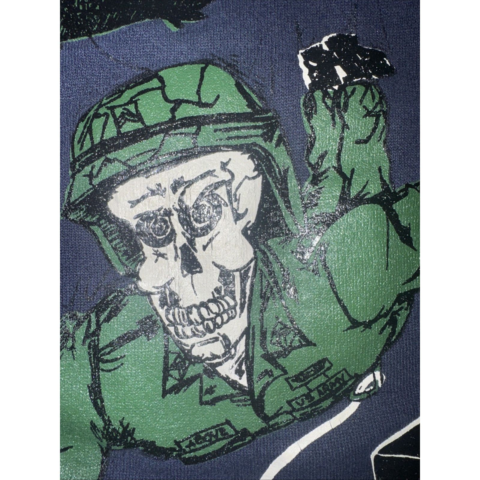Tultex × Vintage Tultex Military Crewneck XL 24x24 Blue Made In USA Army Size US XL / EU 56 / 4 - 3 Thumbnail
