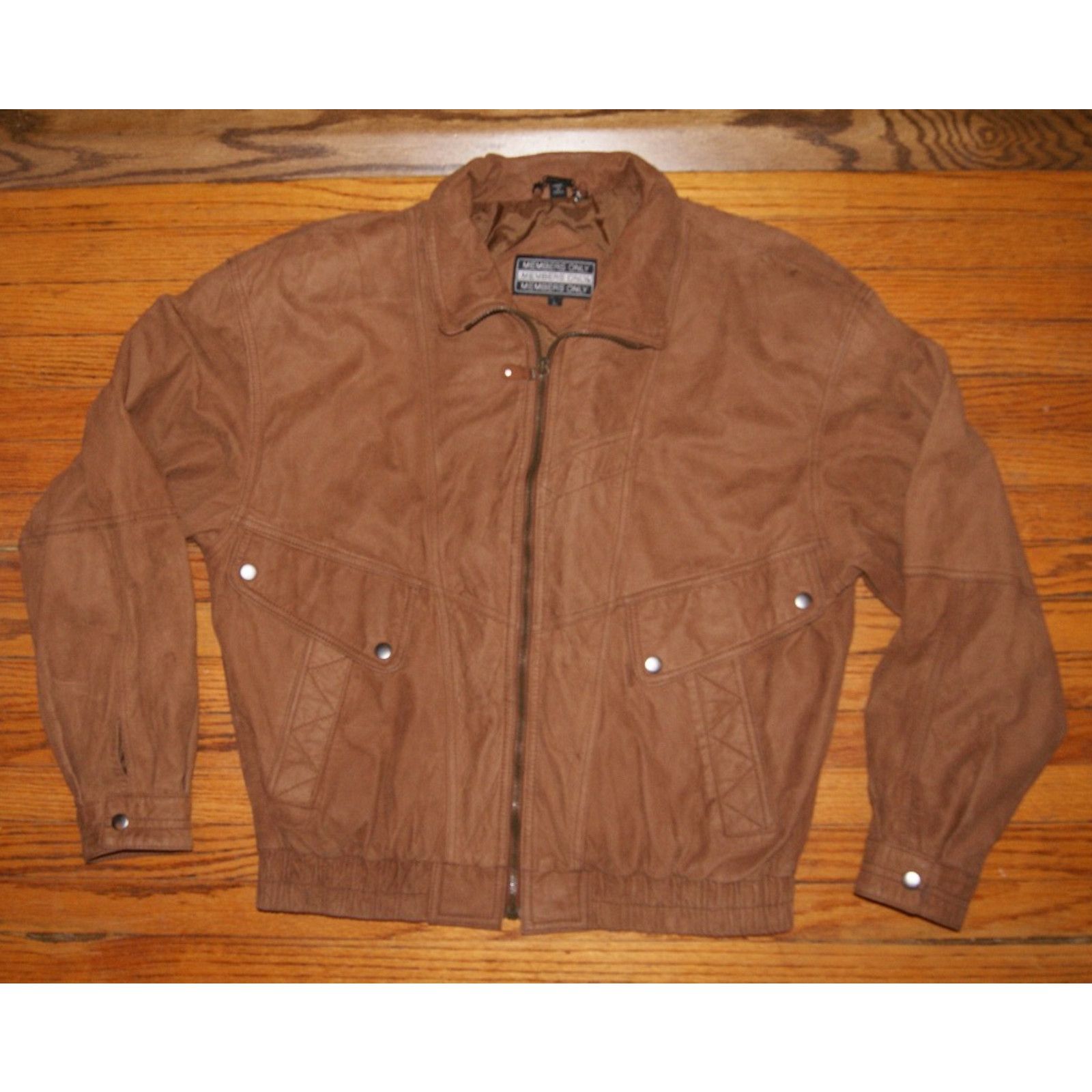 Members Only Members Only Mens L Bomber Jacket Leather Suede FullZip 80 Size US L / EU 52-54 / 3 - 1 Thumbnail