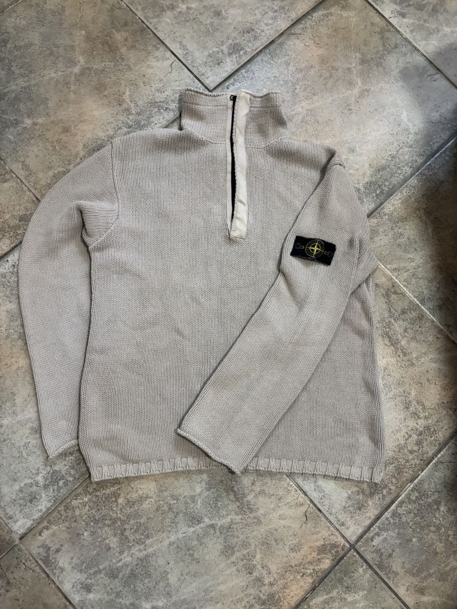 Stone Island Sweater Stone Island Knitted 1/4 2000’s Sportswear Company Size US XL / EU 56 / 4 - 1 Thumbnail