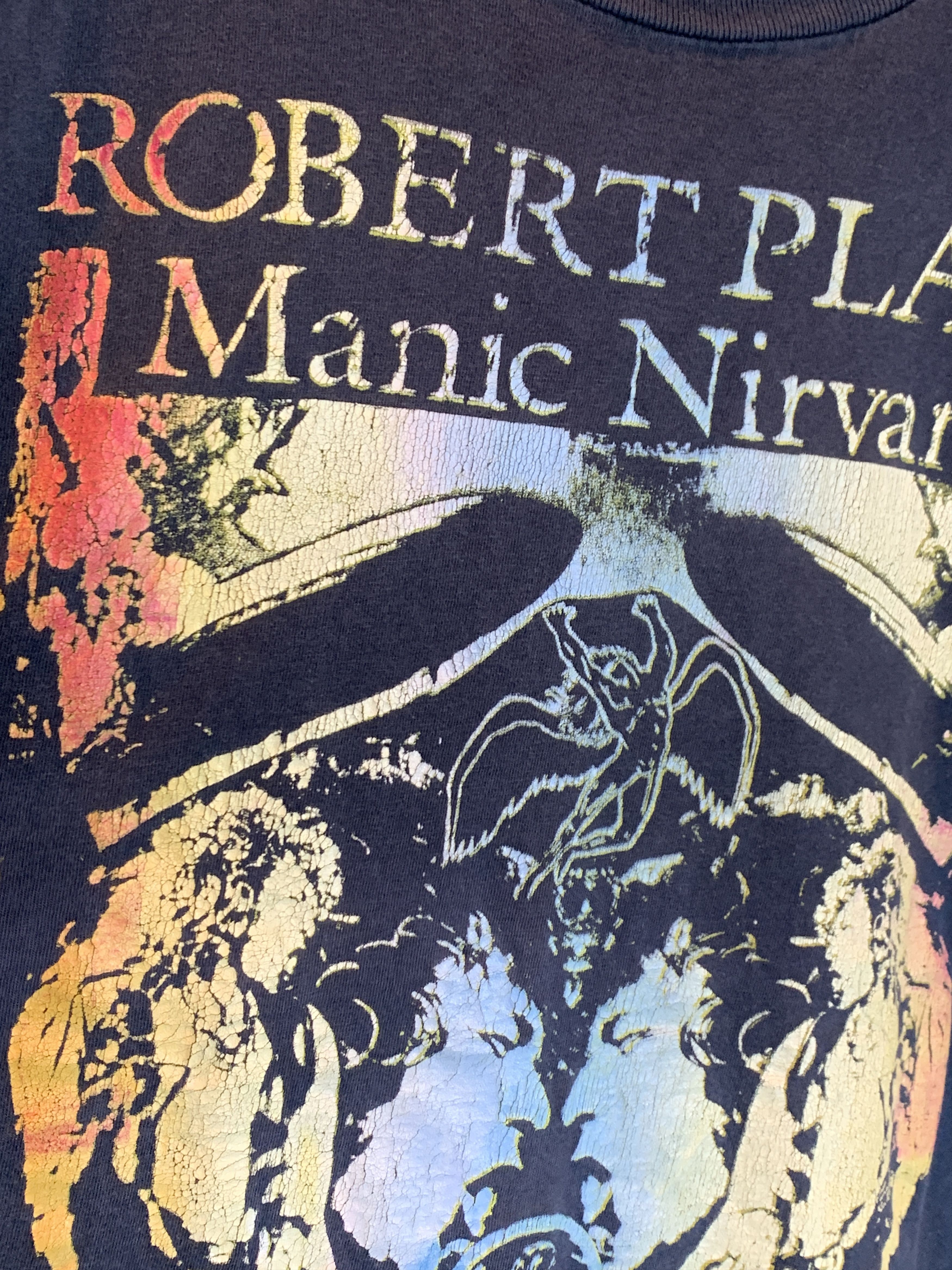 Band Tees RARE* Vintage 1990 Robert Plant Manic Nirvana Zeppelin Shirt Size US XL / EU 56 / 4 - 7 Thumbnail
