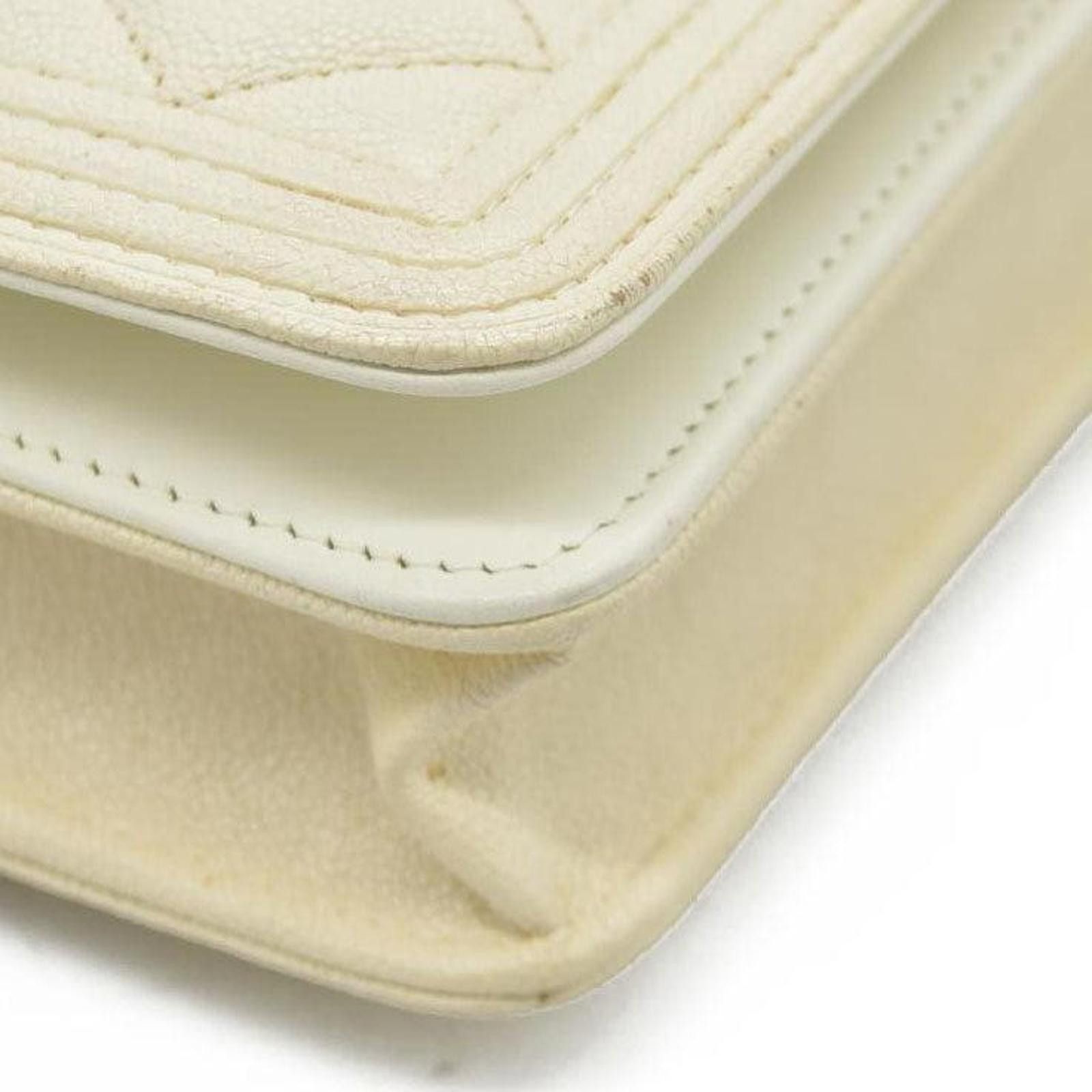 Chanel $3425 Chanel Caviar Quilted Boy Wallet On Chain WOC White Size ONE SIZE - 12 Thumbnail