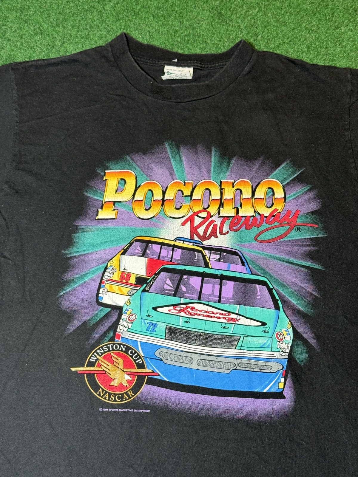 NASCAR × Vintage Vintage 90s Pocono Raceway Winston Cup Nascar Racing T Shirt Size US L / EU 52-54 / 3 - 2 Thumbnail