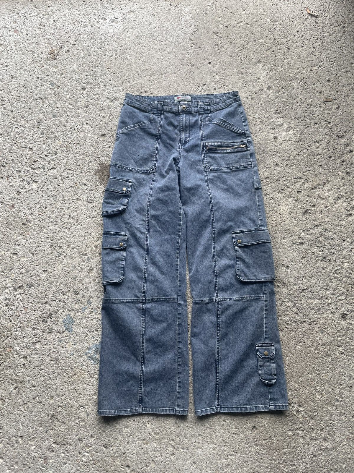 image of Jnco x Southpole Crazy Y2K Skater/multi Pocket Pants in Grey, Men's (Size 33)