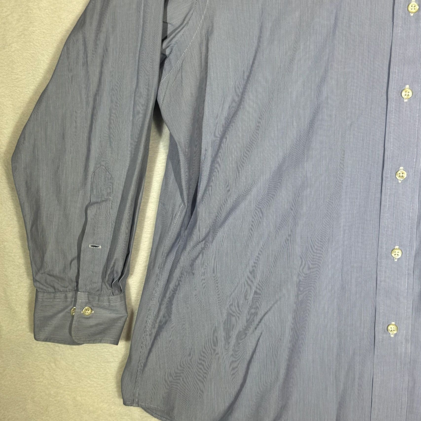 Polo Ralph Lauren VINTAGE Polo Ralph Lauren Shirt Mens 17 32/33 Blue Stripe Regent Custom Fit Button Down Size US XL / EU 56 / 4 - 4 Thumbnail