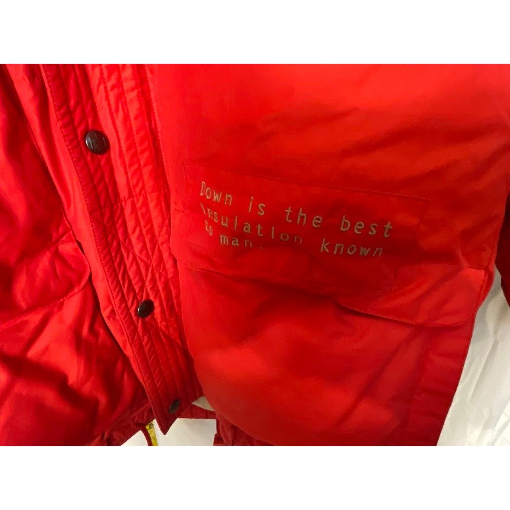Vintage Vintage Brambilla France Red Down Coat Graphic Embroidery Size L / US 10 / IT 46 - 6 Thumbnail
