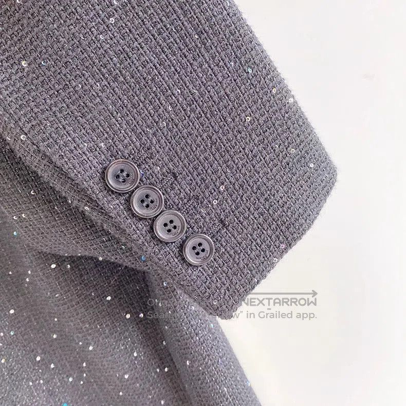 Saint Laurent Paris Saint Laurent Black Sequin Blazer . Size M / US 6-8 / IT 42-44 - 6 Thumbnail