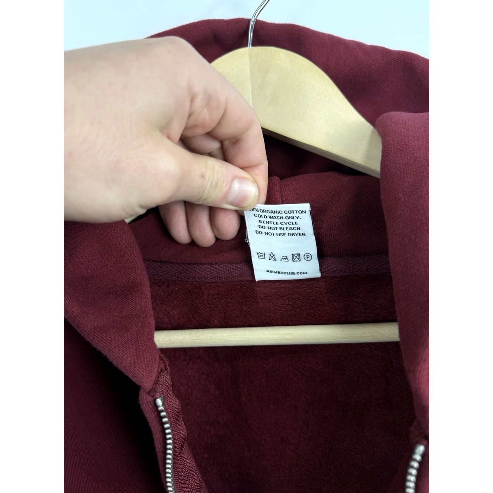 Vintage Akimbo Club Zip Hoodie Heavyweight Cotton USA Boxy Fit Y2K Red L Mens Hoodie Size US L / EU 52-54 / 3 - 6 Thumbnail