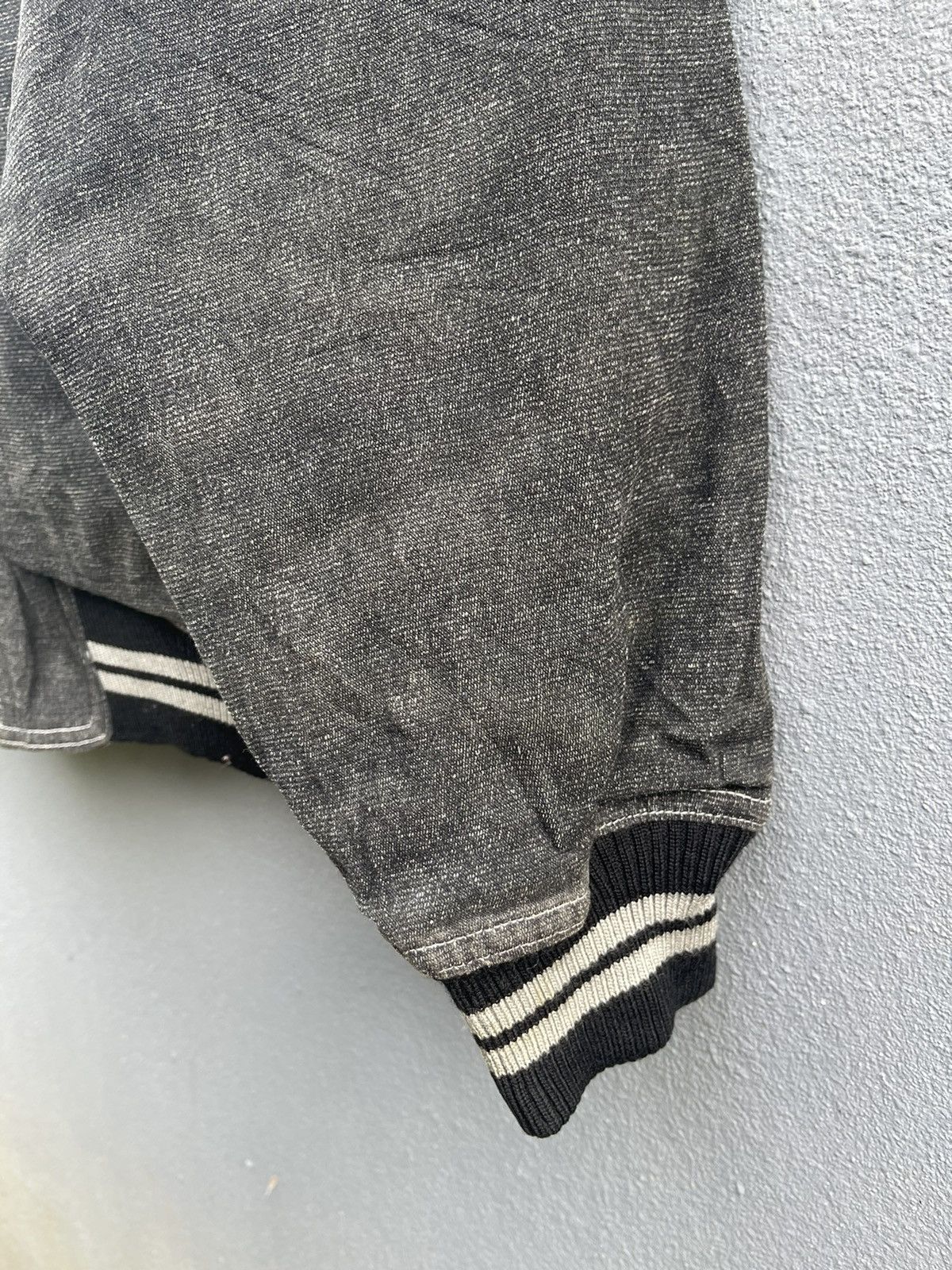 Japanese Brand × Vintage Jean Louis Fradet Vintage Denim Varsity Jacket - Size L Size US L / EU 52-54 / 3 - 11 Thumbnail