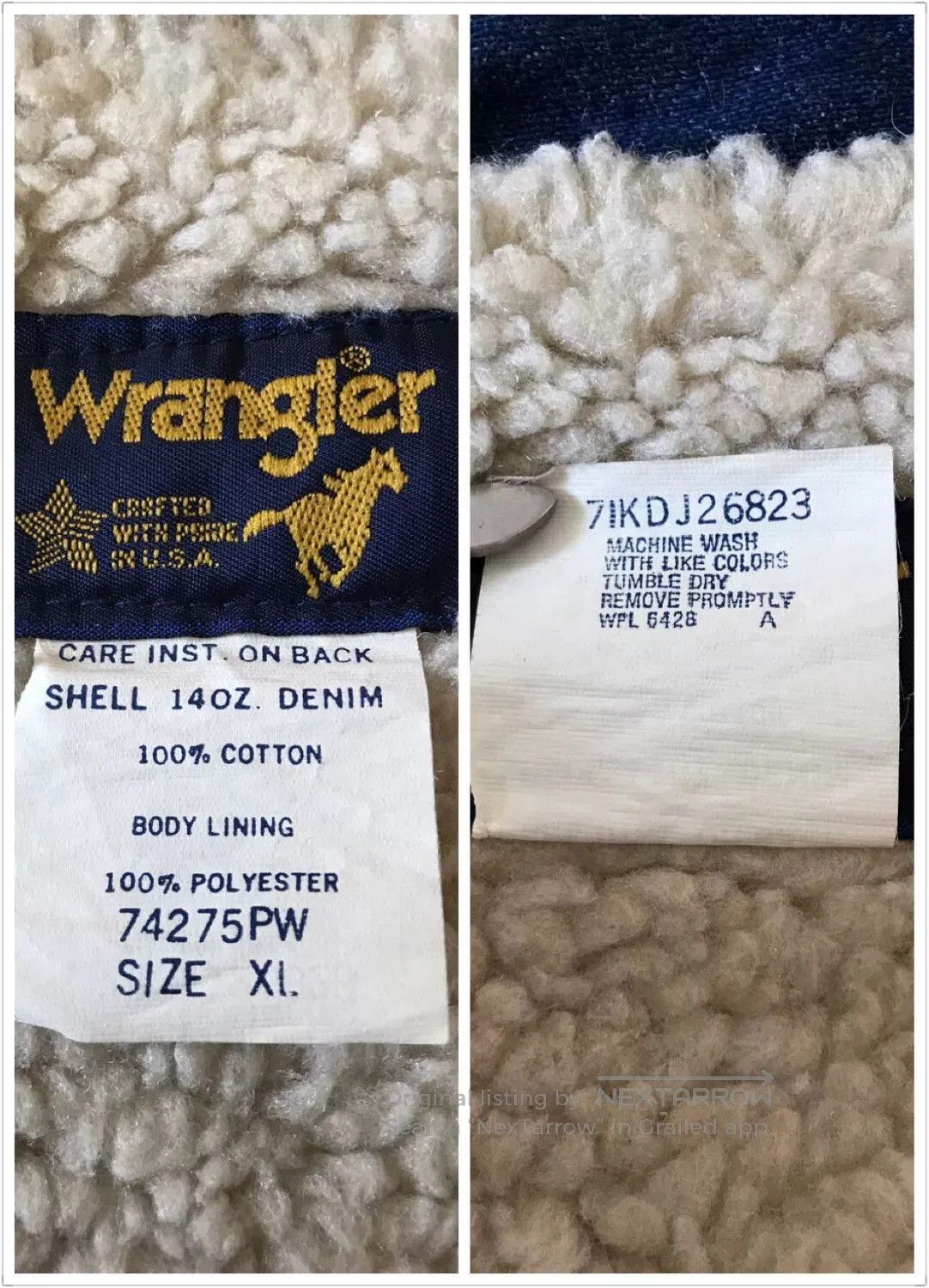 Wrangler 80s Wrangler Sherpa Lined Denim Vest. Size US XL / EU 56 / 4 - 9 Thumbnail