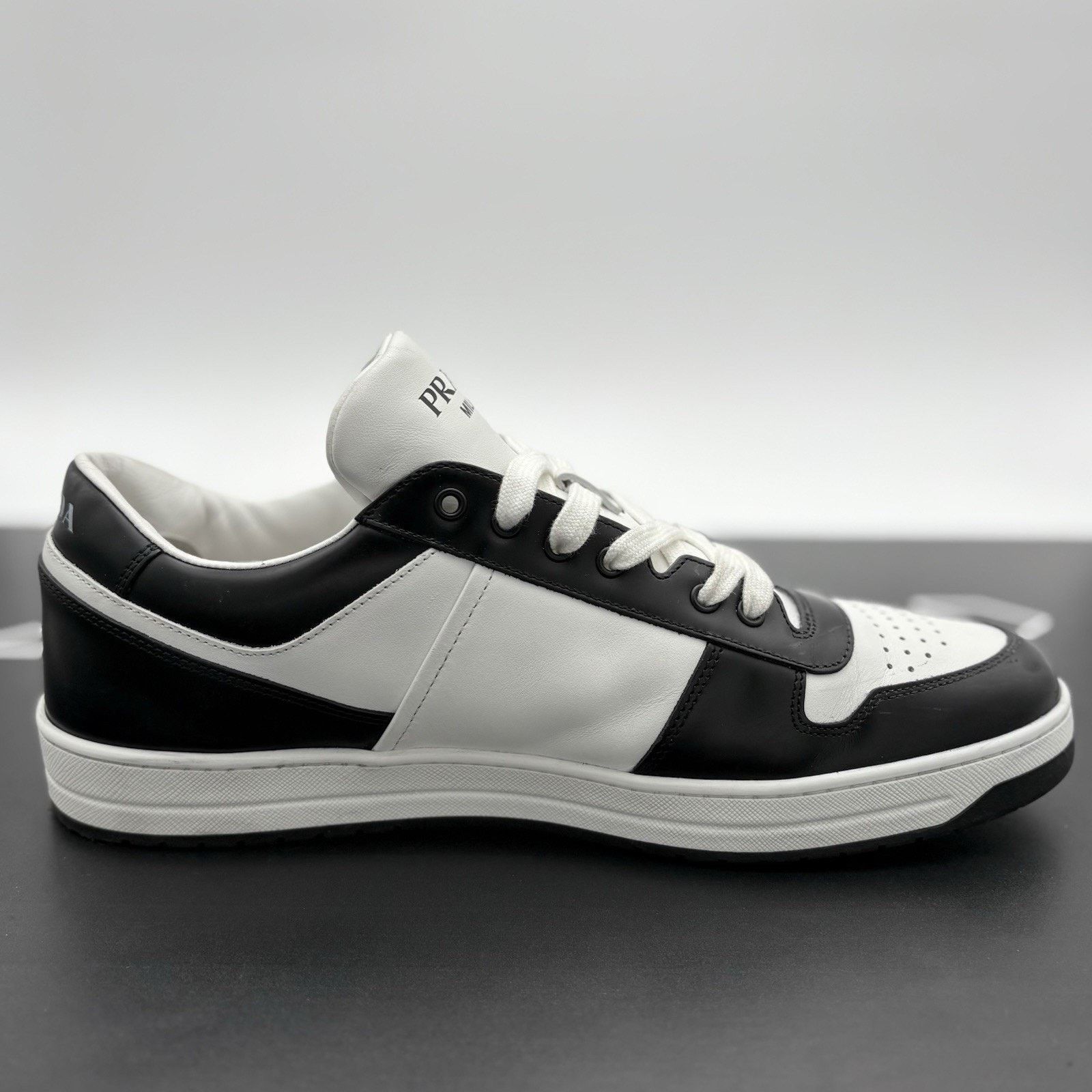 Prada Prada Downtown Low Leather ' Black White ' | SUPER CLEAN! Size US 12 / EU 45 - 10 Thumbnail