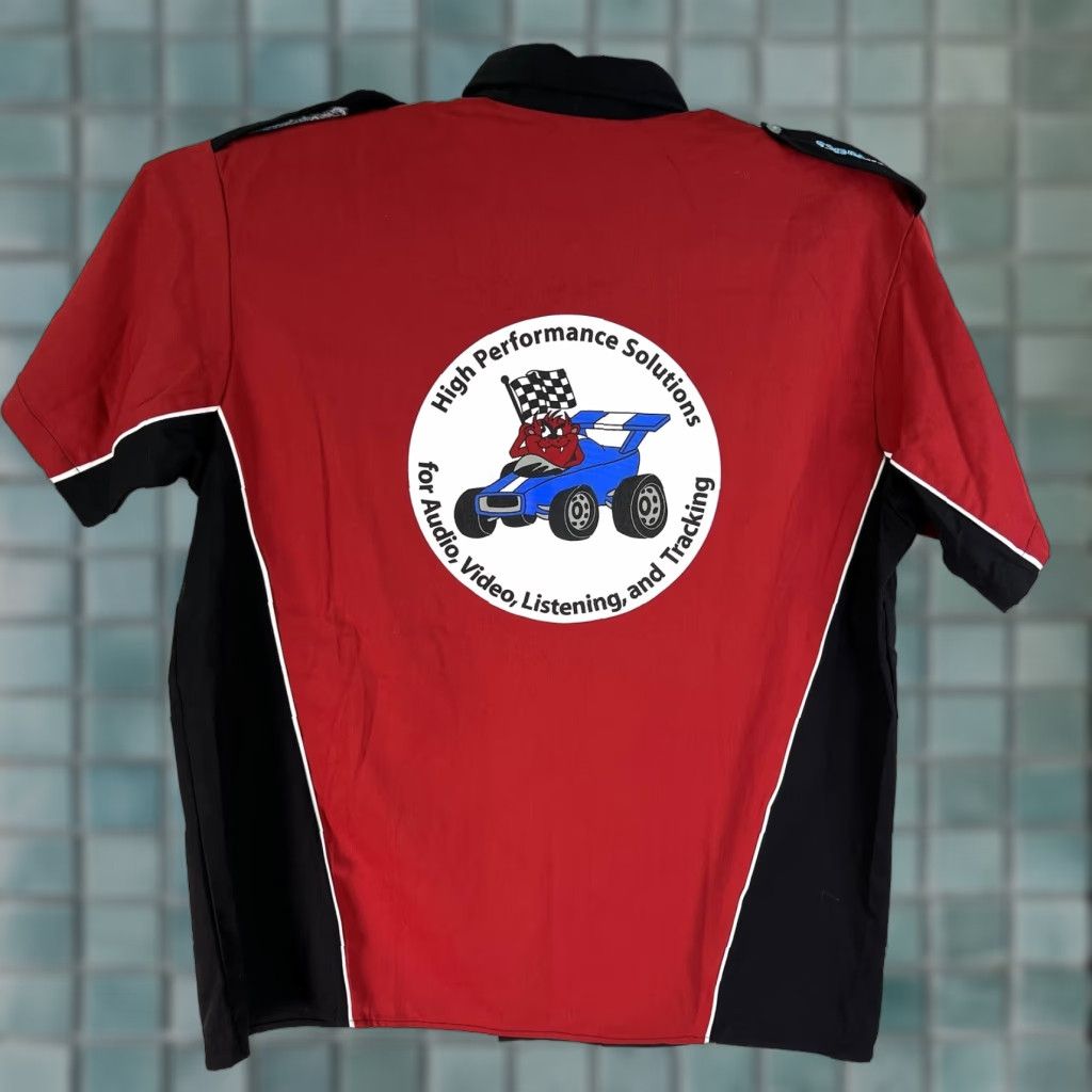 Vintage Geonautics Racing Shirt Button-Down Mens XL Red Black SZ Size US XL / EU 56 / 4 - 1 Thumbnail