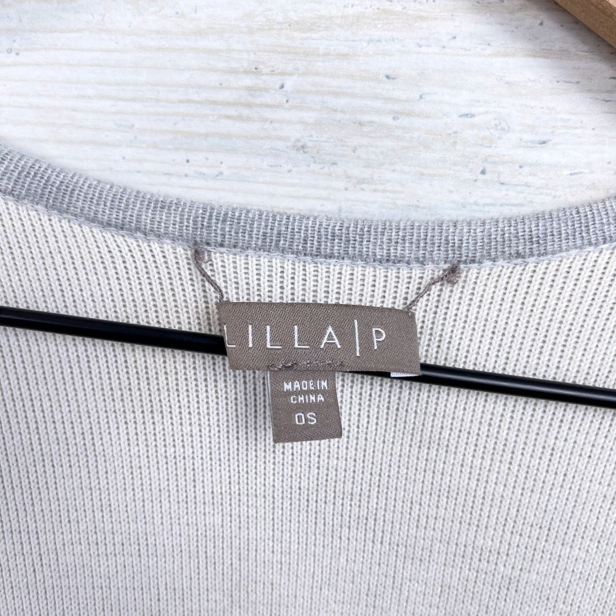 Other Lilla P Longline Open Front Ruana Sweater Gray Ribbed OS Size ONE SIZE - 6 Thumbnail