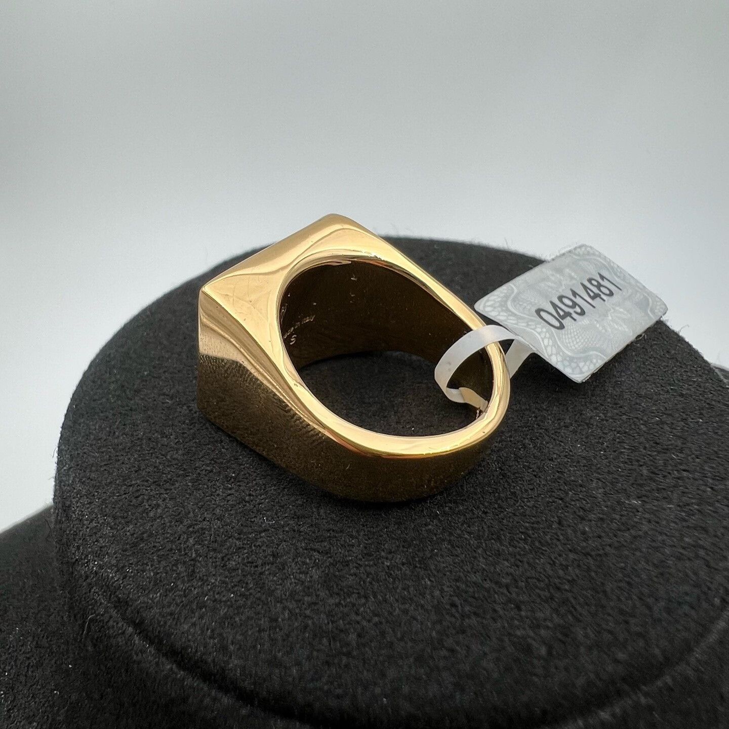 Acne Studios Acne Studios Gold Diamond Smile Seal Ring Size/S| Size ONE SIZE - 2 Thumbnail