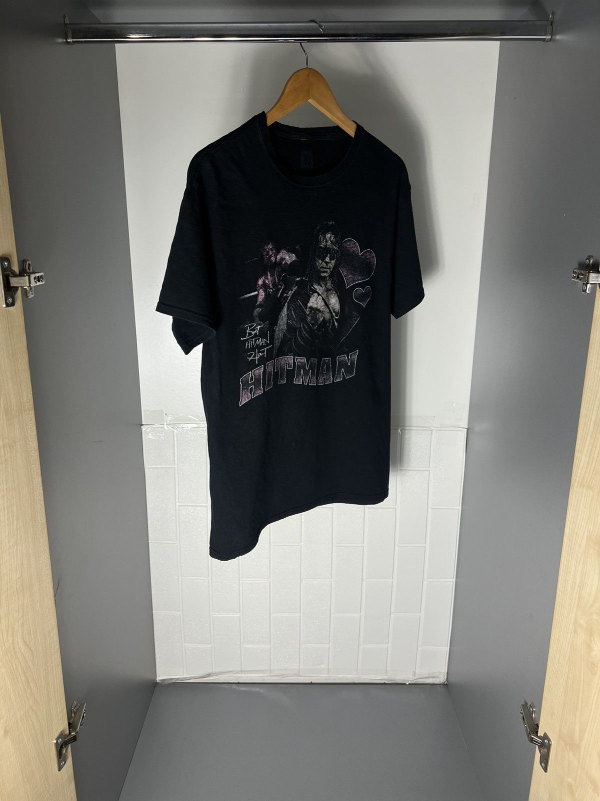 WWE VINTAGE BRET HART HITMAN WRESTLING WWF RETRO T-SHIRT Y2K 90s Size US L / EU 52-54 / 3 - 4 Thumbnail