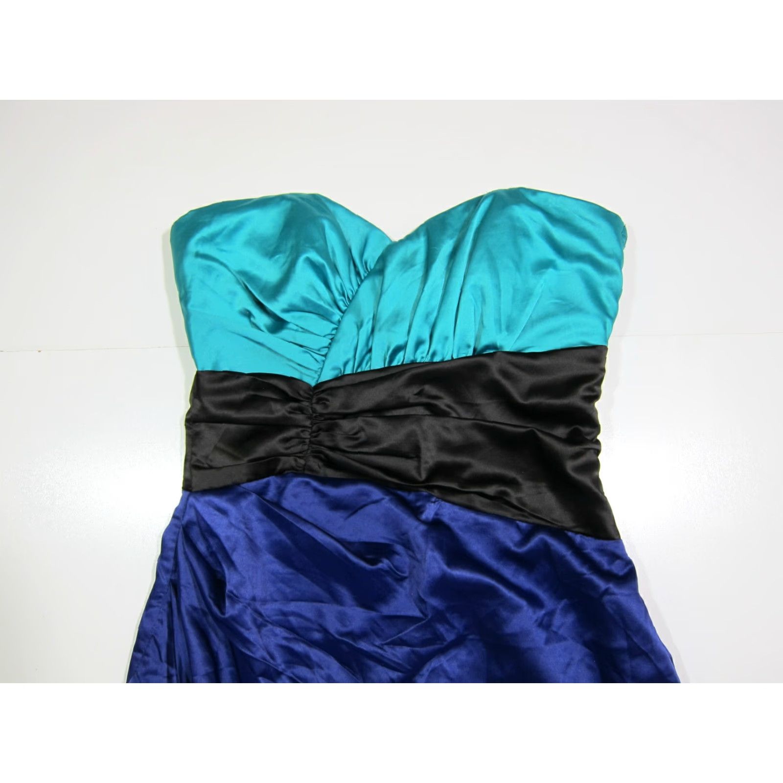 Vintage NWT Lipsy London Green Purple Black Strapless Sweatheart Cocktail Dress Women 6 Size M / US 6-8 / IT 42-44 - 3 Thumbnail
