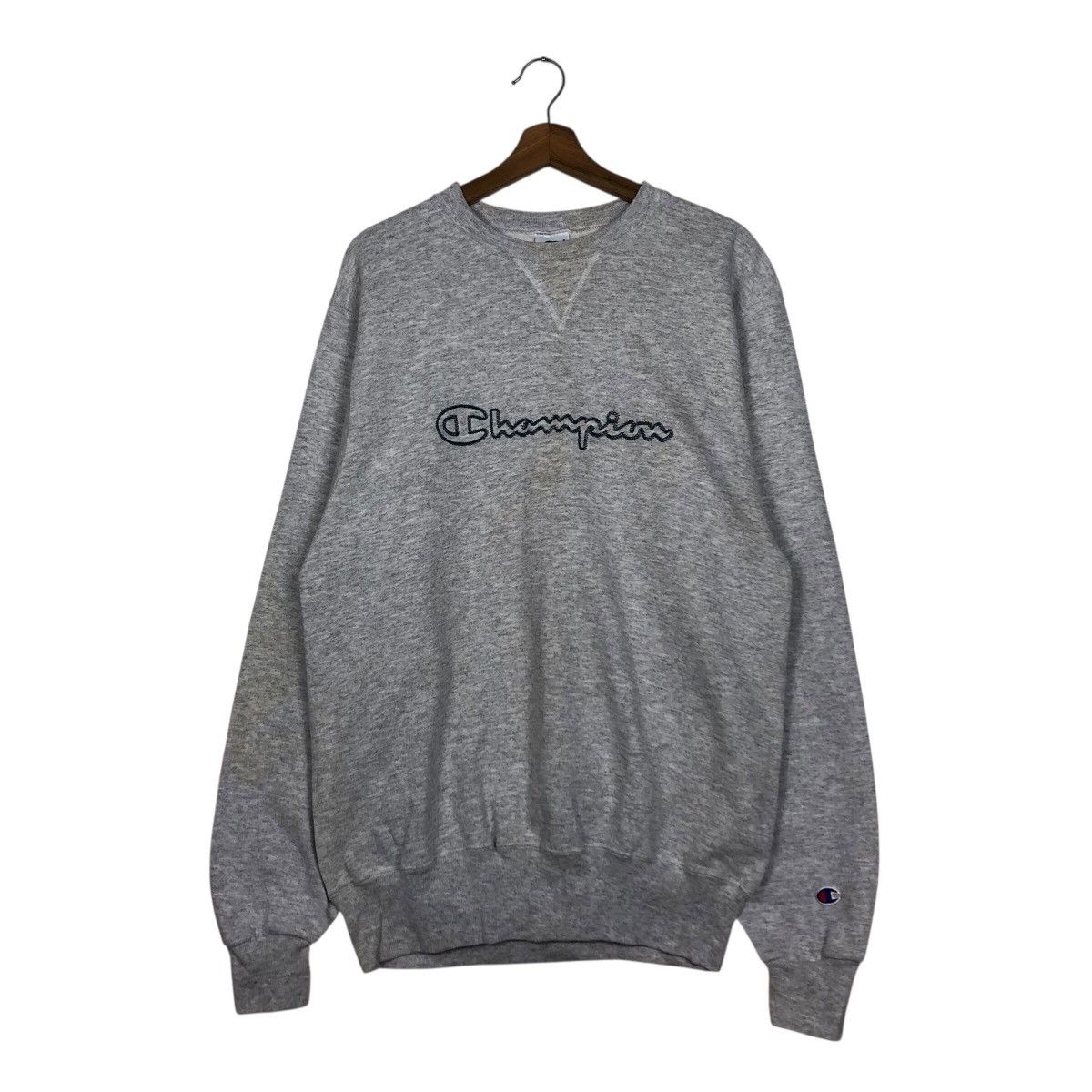 Vintage Vintage Champion Embroidered Script Sweatshirt – Grey Size US M / EU 48-50 / 2 - 2 Thumbnail