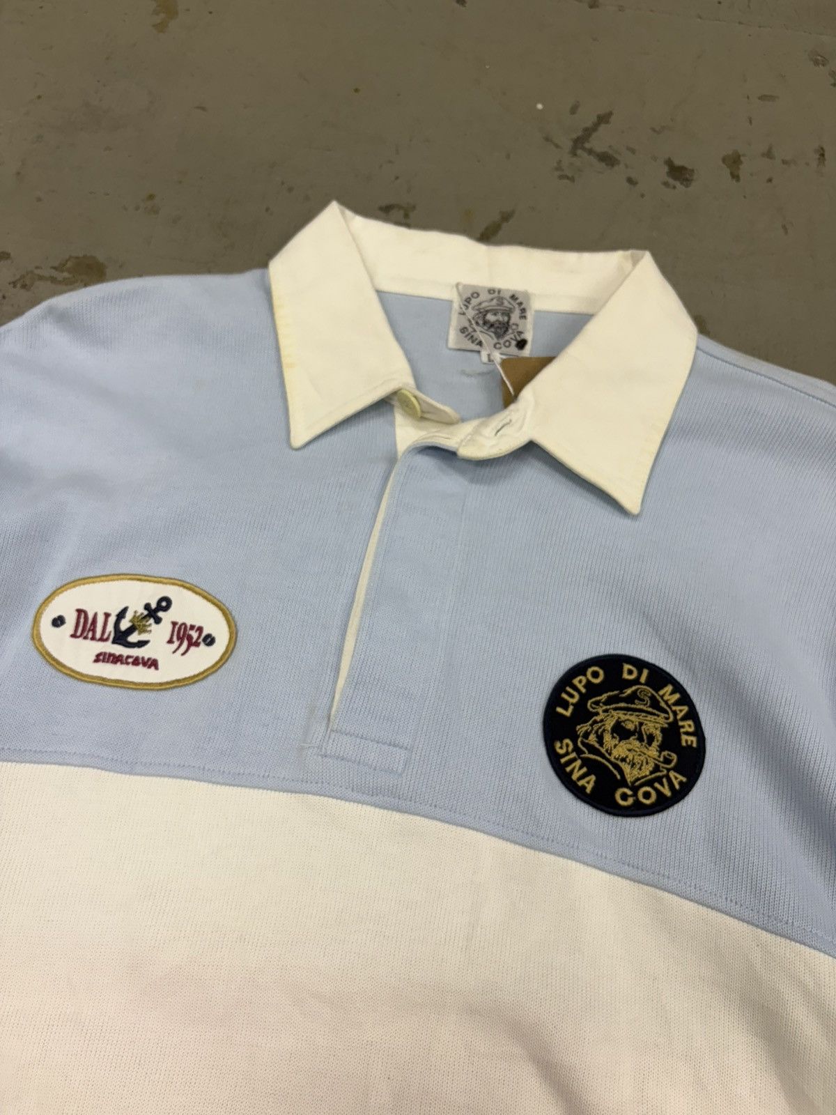 Japanese Brand LUPO DI MARE Sina Cova Sweatshirt Patch Logo Rugby Polo Size US L / EU 52-54 / 3 - 3 Thumbnail