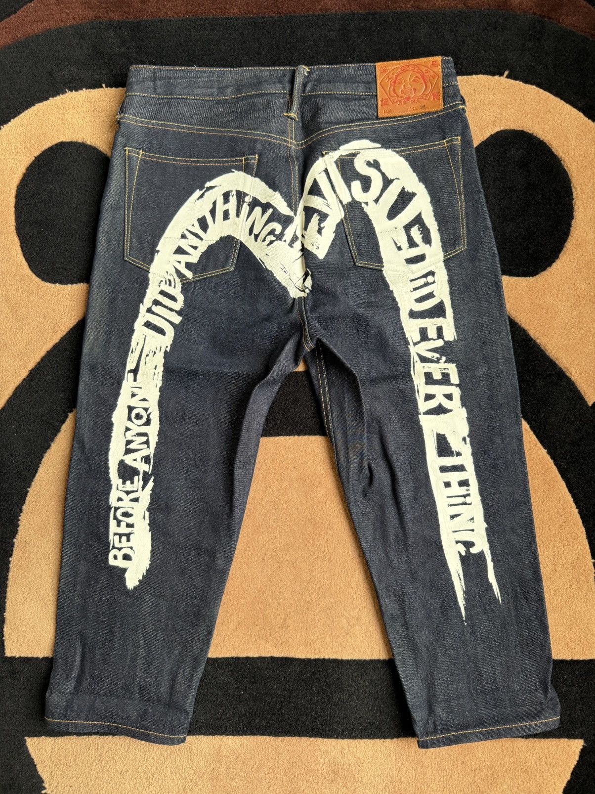 Evisu evisu white daicock style denim cropped pants size：32 Size US 32 / EU 48 - 1 Thumbnail