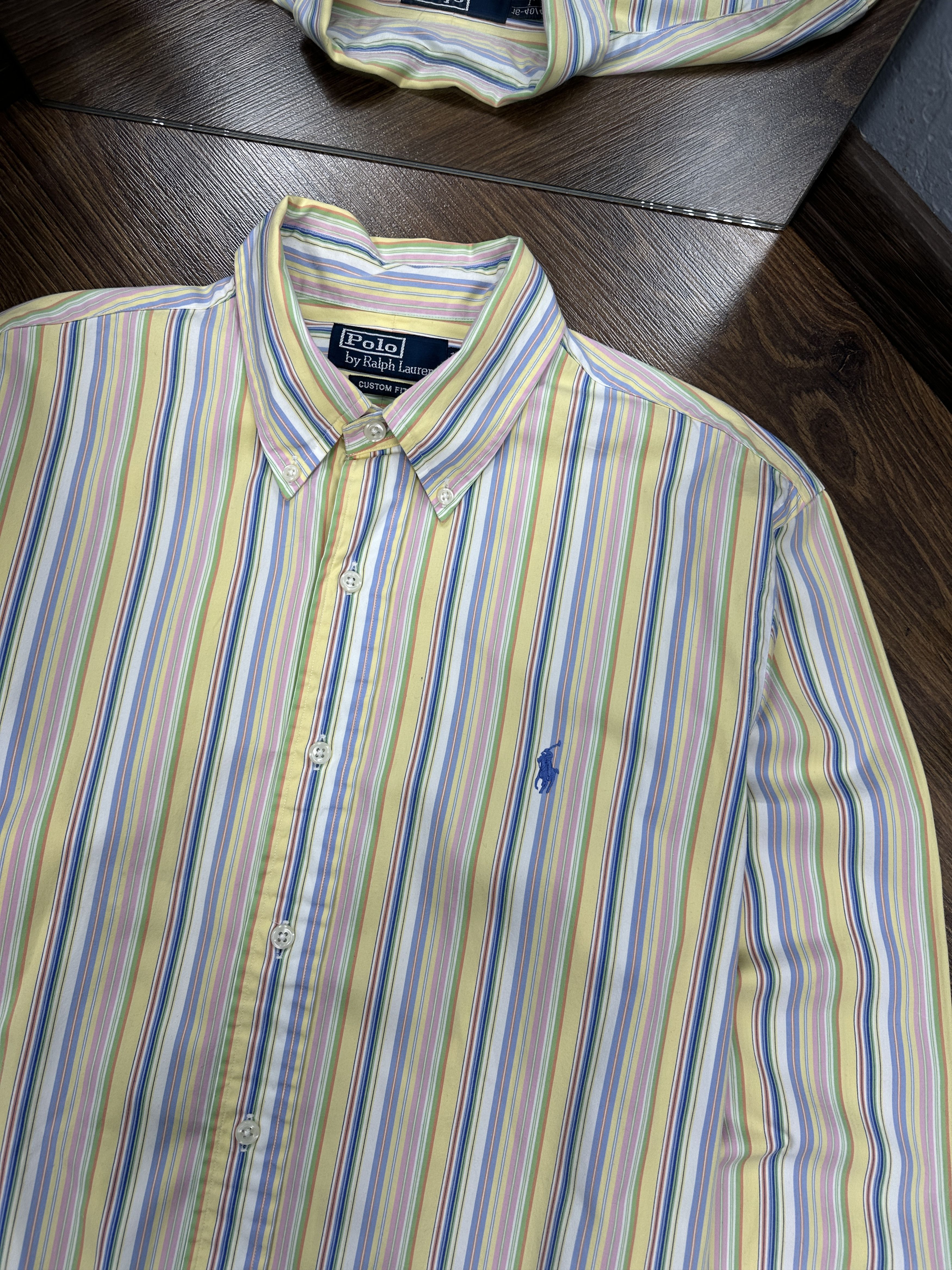 Polo Ralph Lauren × Ralph Lauren × Vintage Polo Ralph Lauren Vintage Long Sleeve Striped Shirt Size US L / EU 52-54 / 3 - 2 Thumbnail