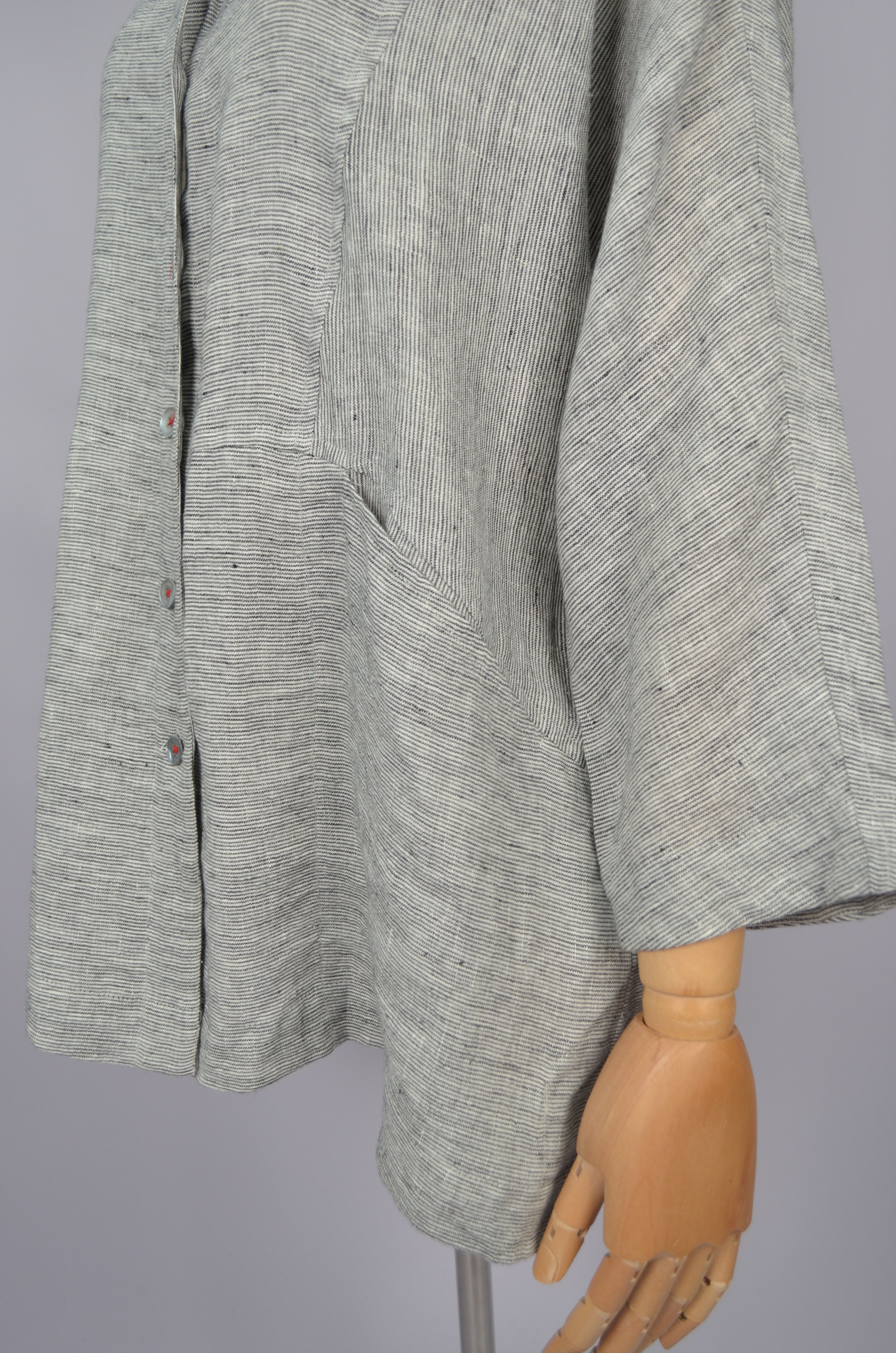 Designer × Sahara Club Sahara Striped Striped Tunic Shirt Linen Size S-M Oversize Size S / US 4 / IT 40 - 4 Thumbnail