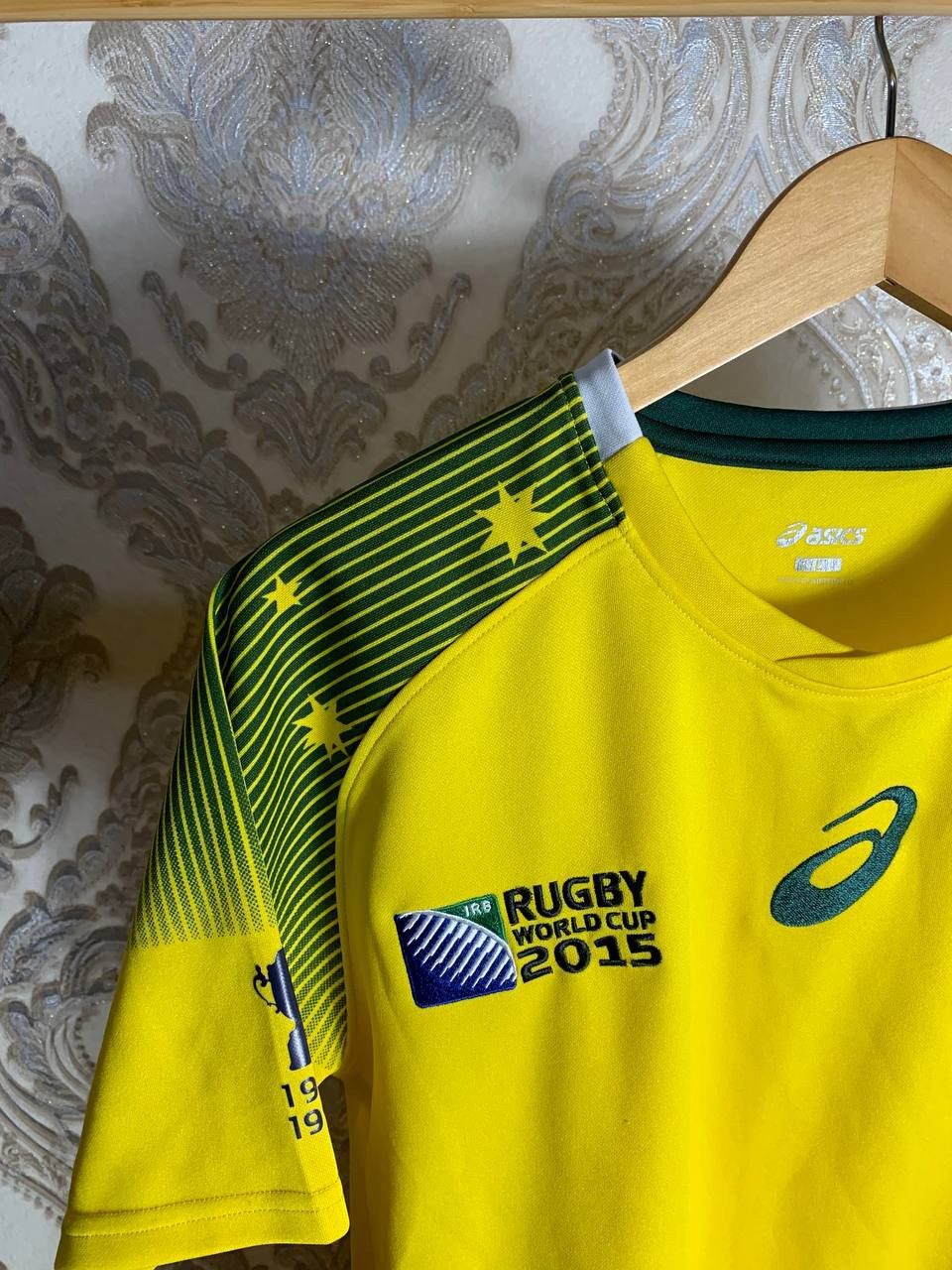 Asics × Canterbury of New Zealand ASICS AUSTRALIA WALLABY WORLD CUP 2015 RUGBY JERSEY RARE Y2K Size US L / EU 52-54 / 3 - 3 Thumbnail