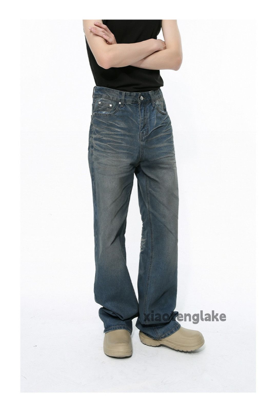 Jean × Vintage washed faded rusty stain skate hiphop punk jeans Size US 30 / EU 46 - 3 Thumbnail