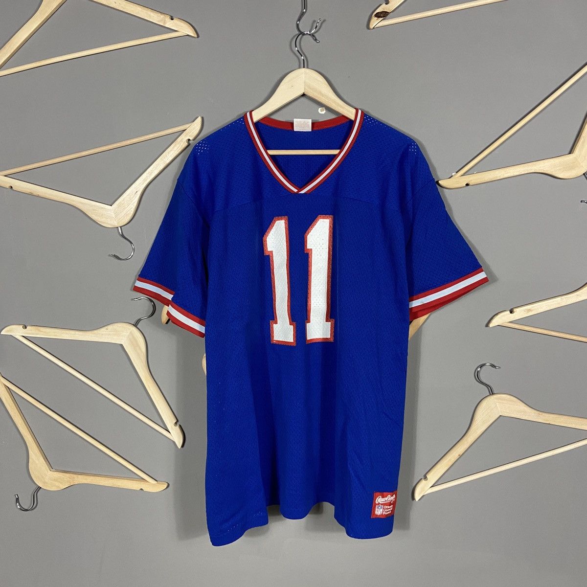 NFL × Vintage 1980s New York Giants Rawlings Jersey #11 Phil Simms Size US XXL / EU 58 / 5 - 1 Thumbnail