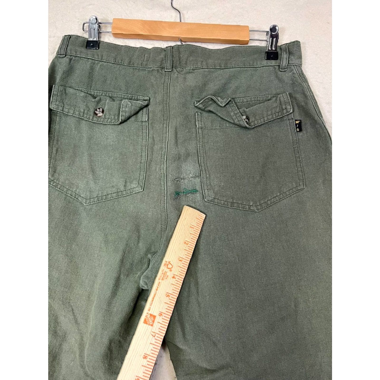Vintage VINTAGE Misfit M/SF/T Mad Minds Pants Green Green Military Straight Leg High Rise Women M Distressed Size 32" / US 10 / IT 46 - 6 Thumbnail