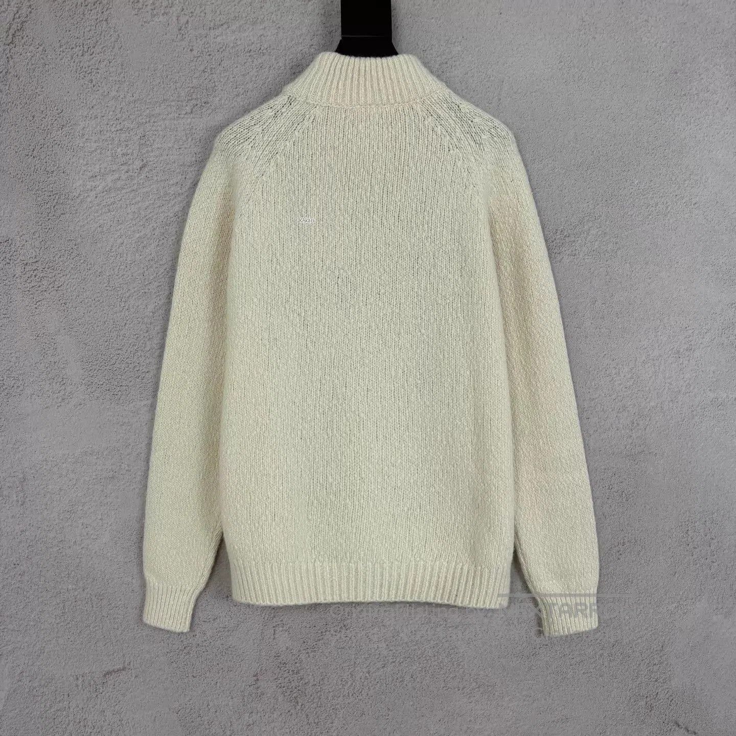 Dior Beige High Neck Knit Sweater with Colorful Graphic. Size US S / EU 44-46 / 1 - 2 Thumbnail