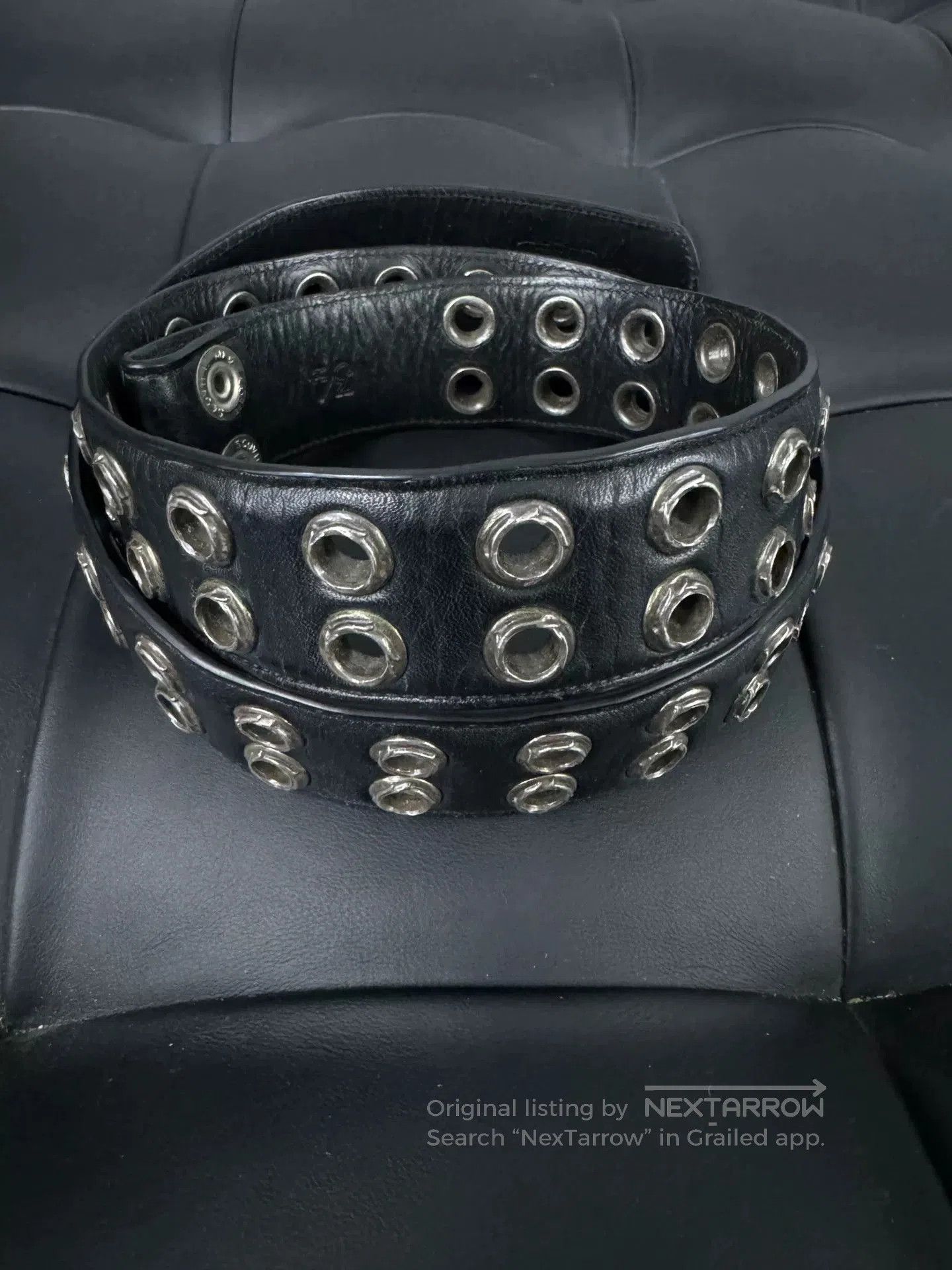 Chrome Hearts Chrome Hearts Punctured Belt with Silver Studs. Size ONE SIZE - 1 Thumbnail