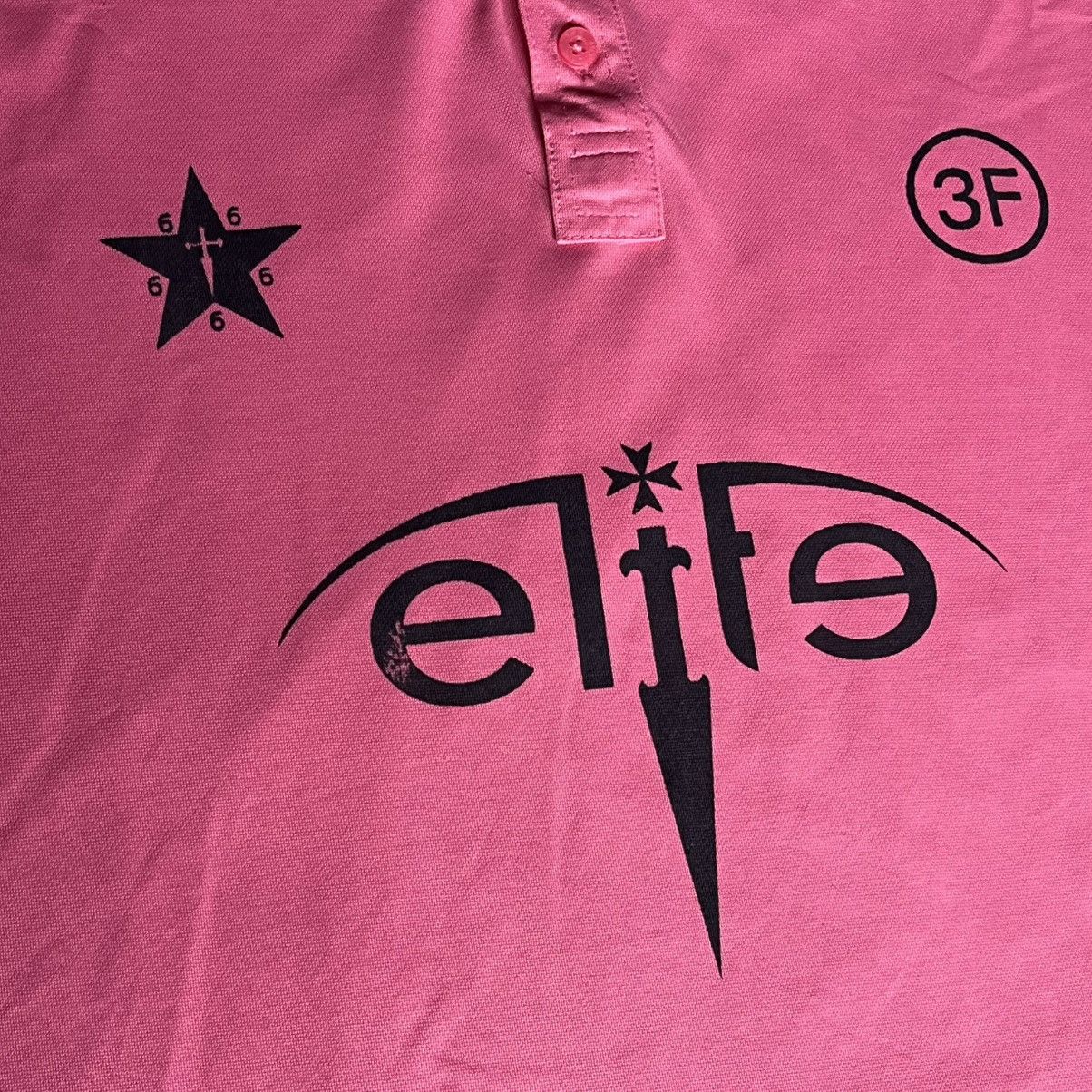 Vintage Vintage Style 3rd World Elite Network Dagger Logo Polo Shirt Size US L / EU 52-54 / 3 - 4 Thumbnail