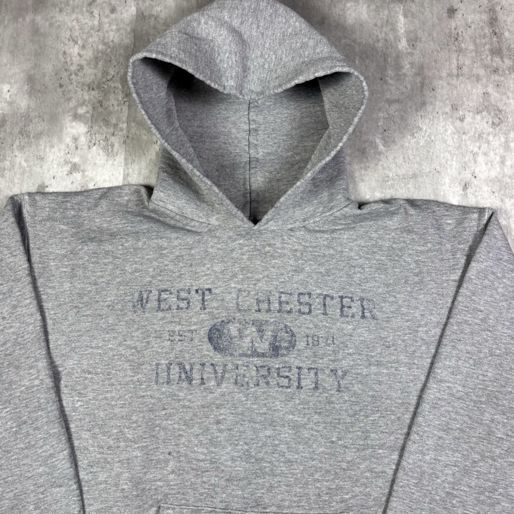 Jansport VINTAGE Jansport Hoodie Men L 90s College Gray Cotton Graphic Print Hooded Distressed Logo Size US L / EU 52-54 / 3 - 3 Thumbnail