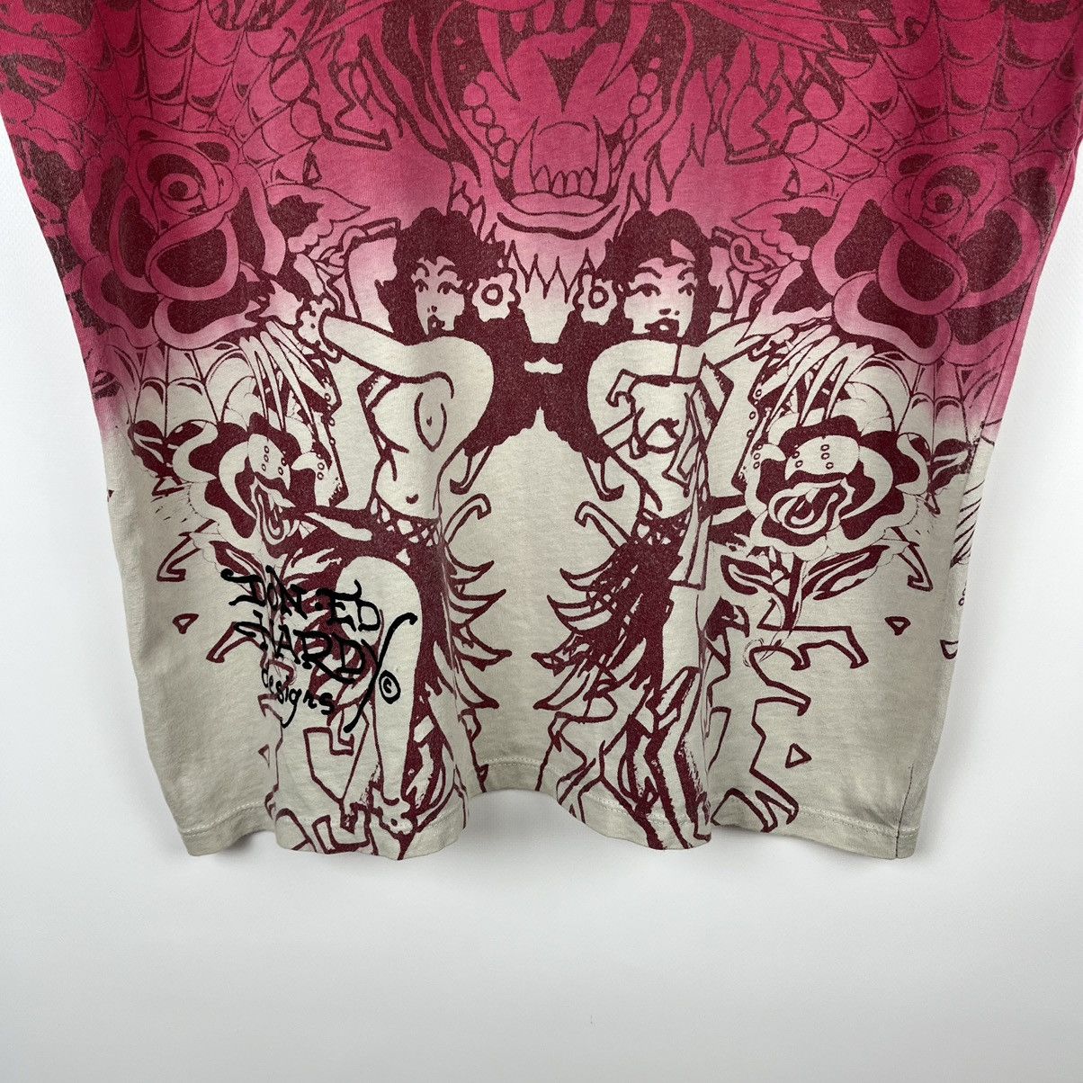 Ed Hardy Vintage Ed Hardy AOP tattoo rare y2k tee 90’s Size US L / EU 52-54 / 3 - 11 Thumbnail
