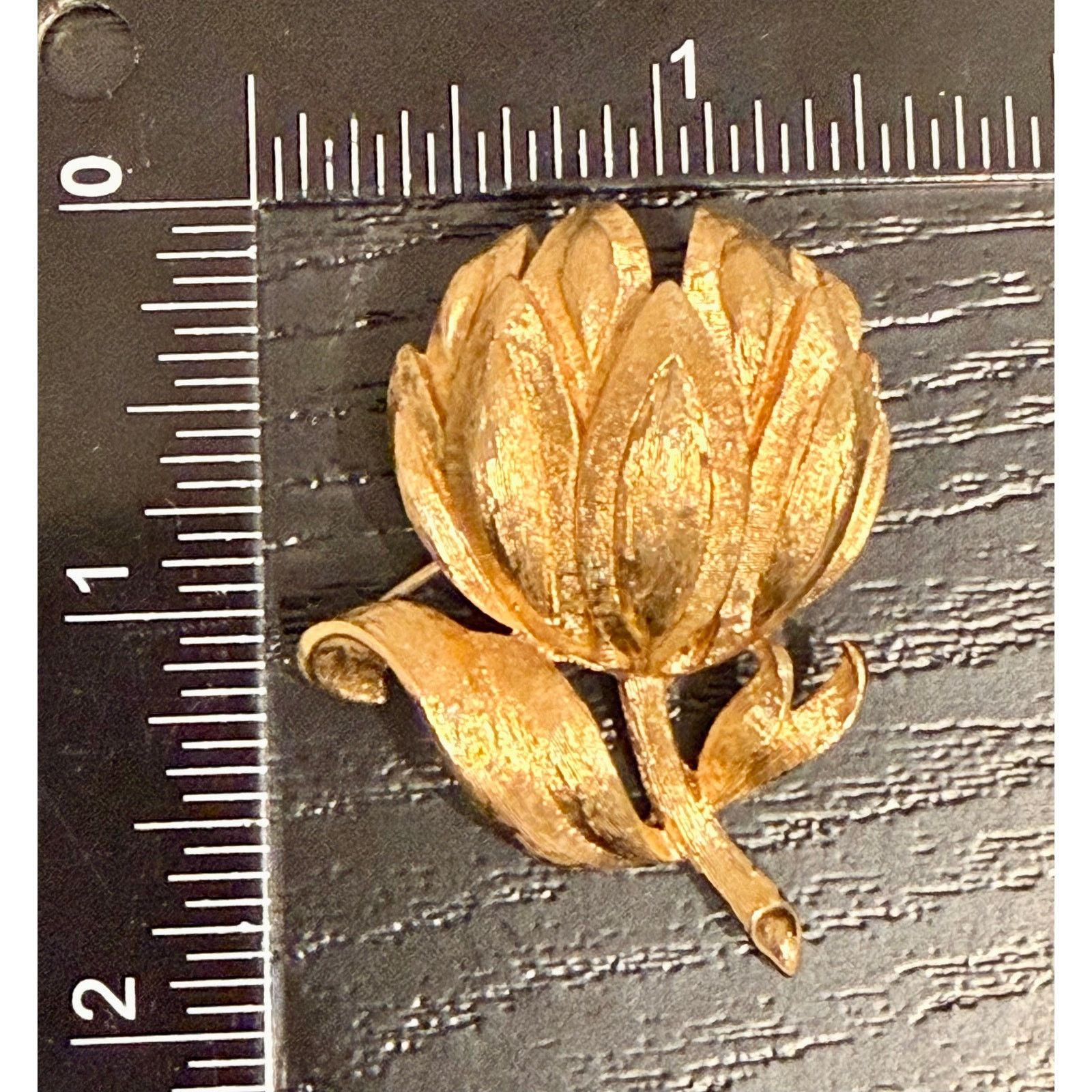 Monet Vintage Signed Monet Gold Tone Tulip Flower Brooch Size ONE SIZE - 4 Thumbnail