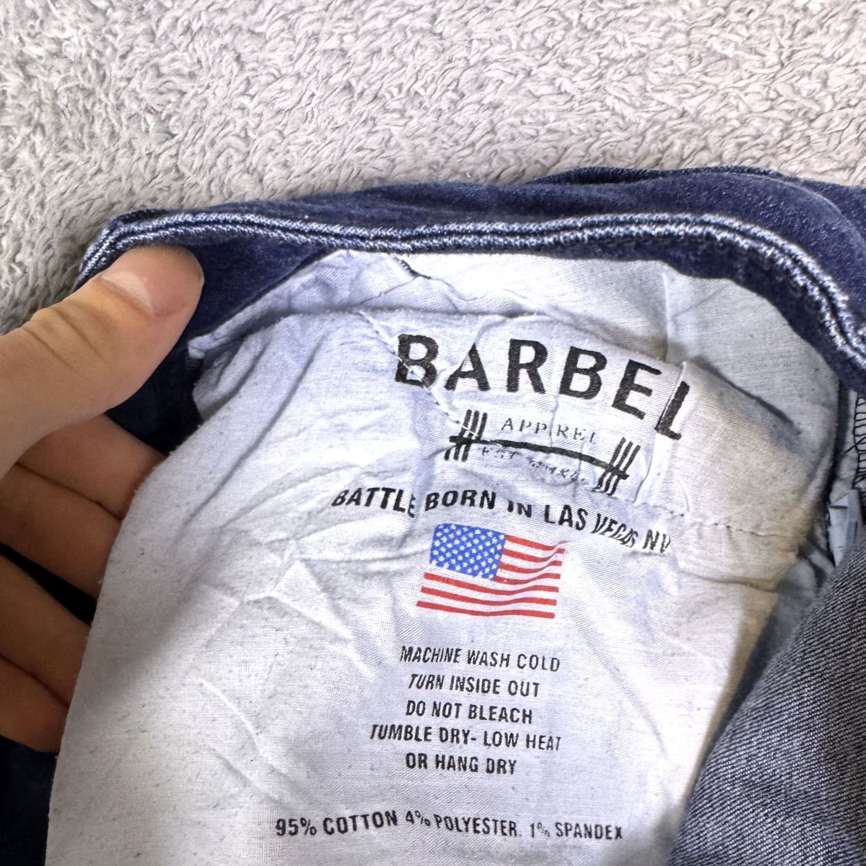 Vintage Barbell Apparel Jeans Mens 30x34 Blue Athletic Fit Stretch Denim Dark USA Made Shirt? Size US 30 / EU 46 - 6 Thumbnail