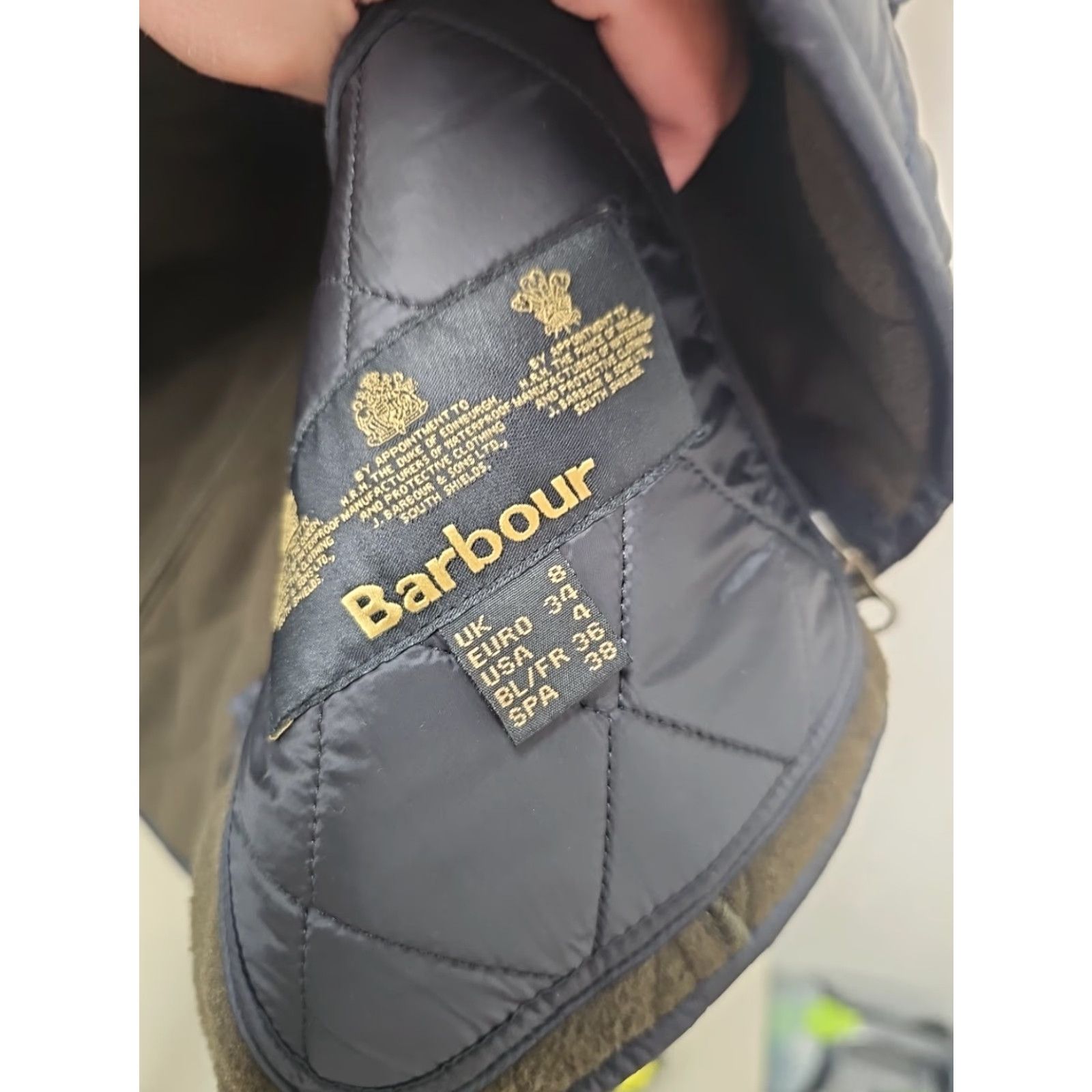 Barbour VINTAGE Barbour Women’s Betty Quilted Fleece Lined Vest Black Sz 4 Size S / US 4 / IT 40 - 7 Thumbnail