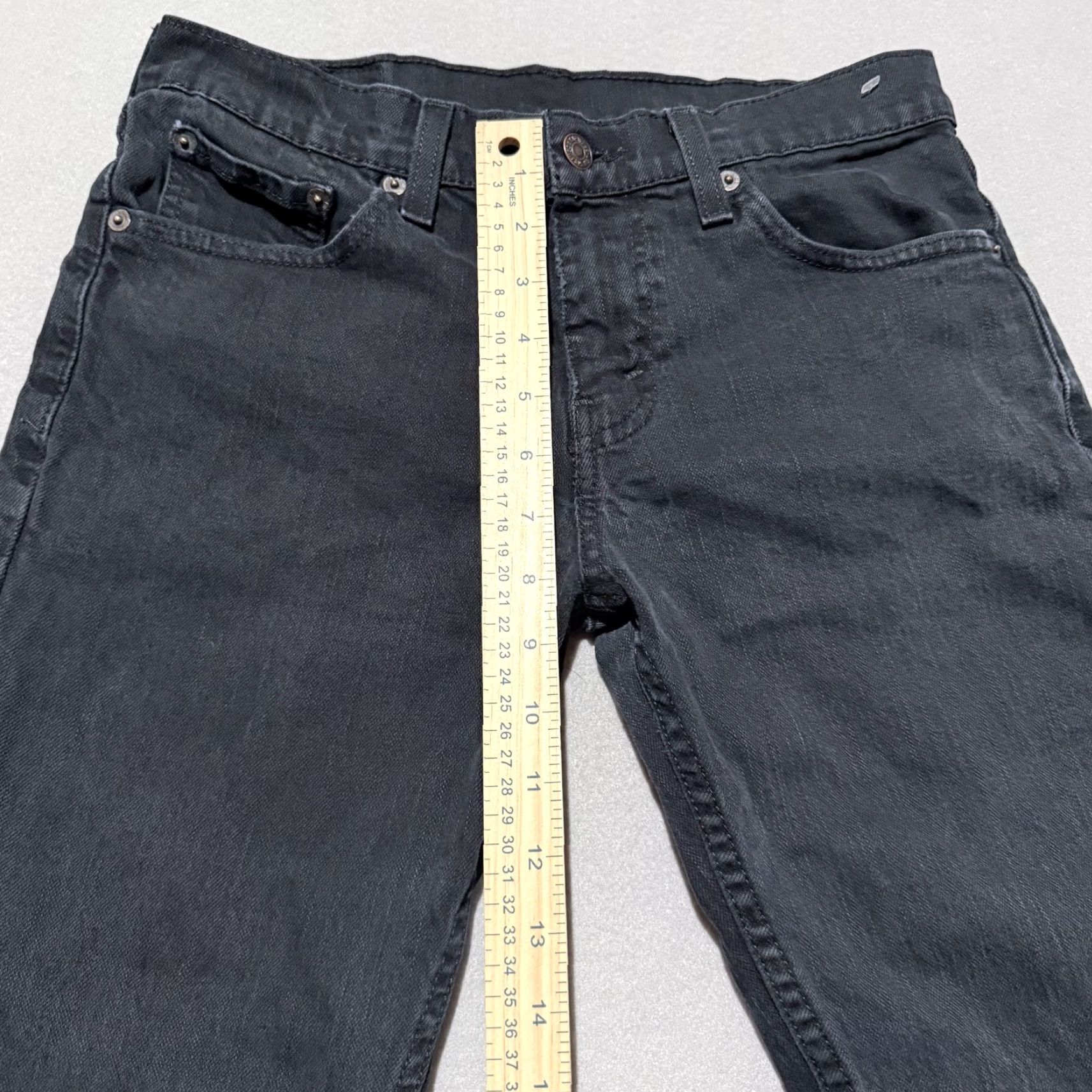 Levi's Levi's Jeans Men Black Denim Mid-Rise Classic Straight Zip Fly 29X30 511 Size US 29 - 5 Thumbnail