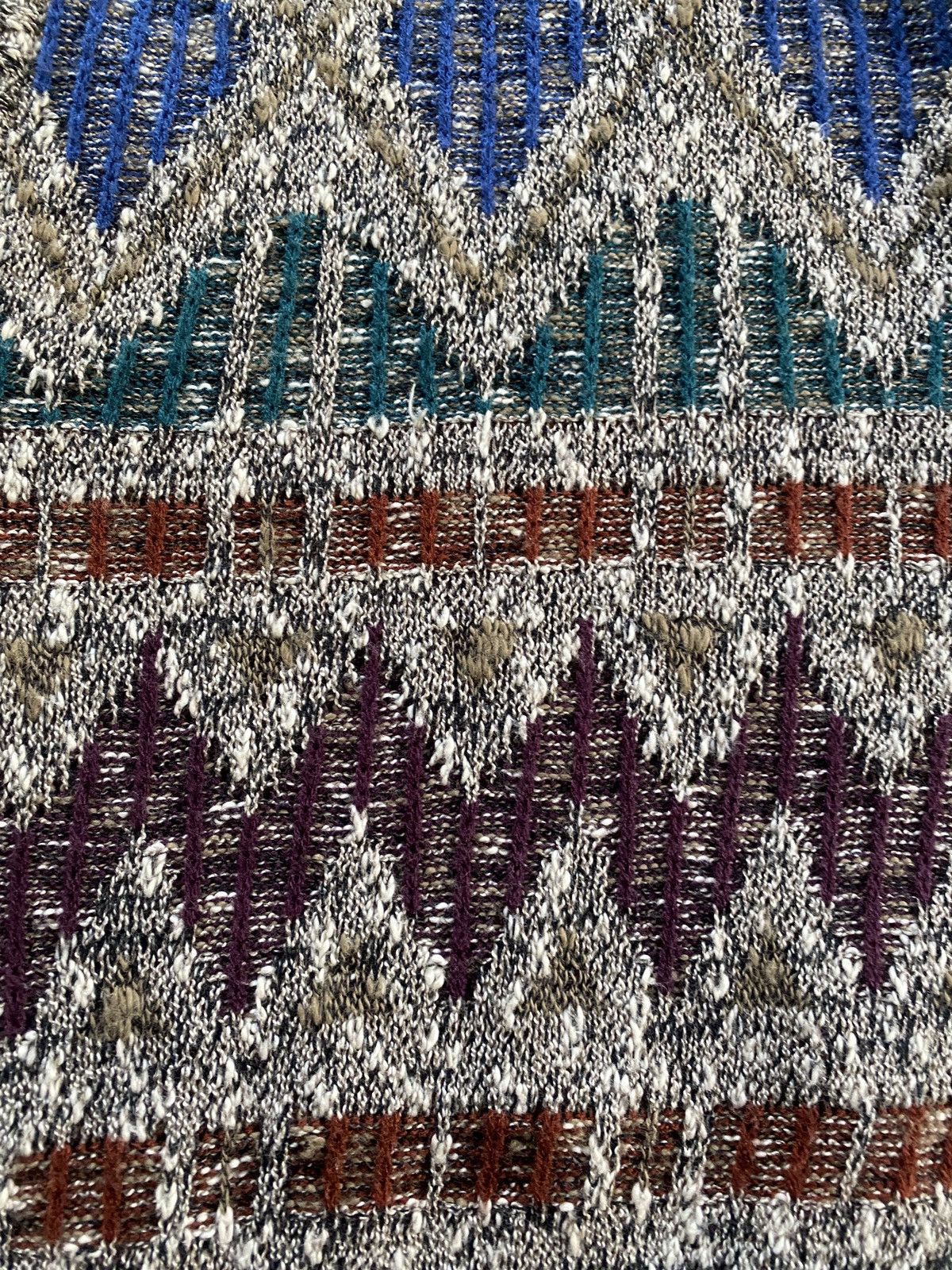 Vintage Vintage 80’s Michael Gerald Multi Pattern Cardigan Sweater Size US L / EU 52-54 / 3 - 6 Thumbnail
