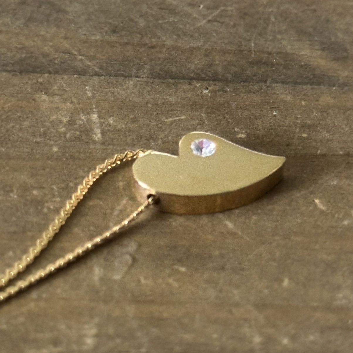 Vintage Vintage gold tone curved heart pendant necklace Size ONE SIZE - 4 Thumbnail