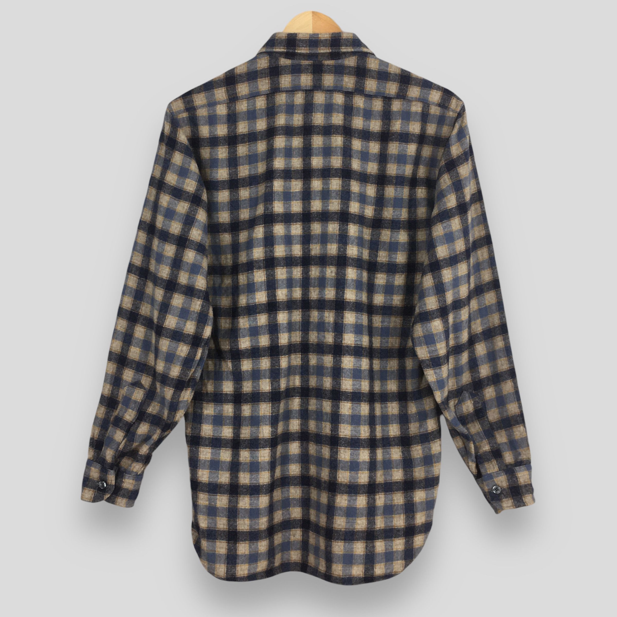 Pendleton Vintage 1980s Pendleton Plaid Shadow Gray Checkered Shirt M Size US M / EU 48-50 / 2 - 7 Thumbnail