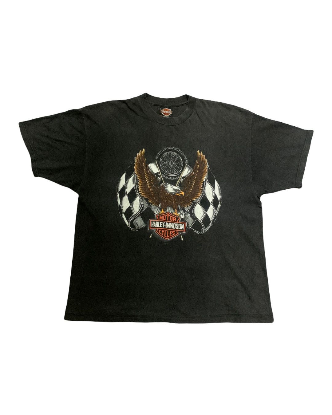 Harley Davidson 💎 Vintage 1996 Harley Davidson Eagle Tee Size US XL / EU 56 / 4 - 1 Thumbnail