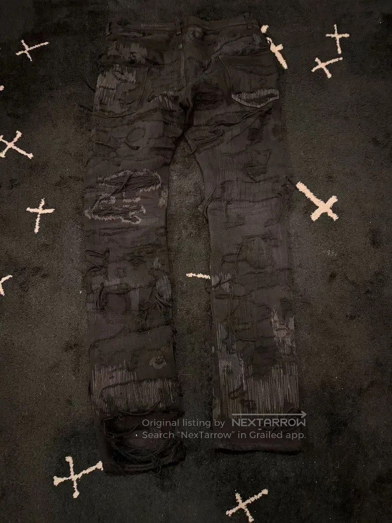 Undercover UNDERCOVER Black Denim Distressed Art Piece. Size US 36 / EU 52 - 3 Thumbnail