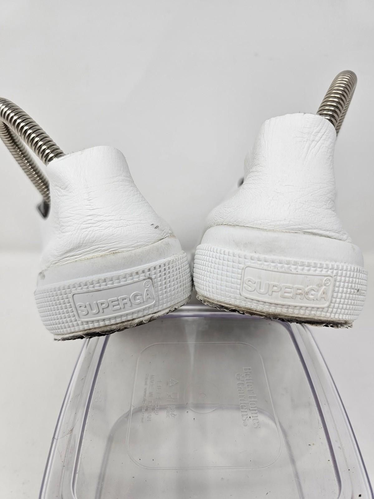 Superga Supergra Sport White Leather Sneakers Size US 8.5 / IT 38.5 - 3 Thumbnail