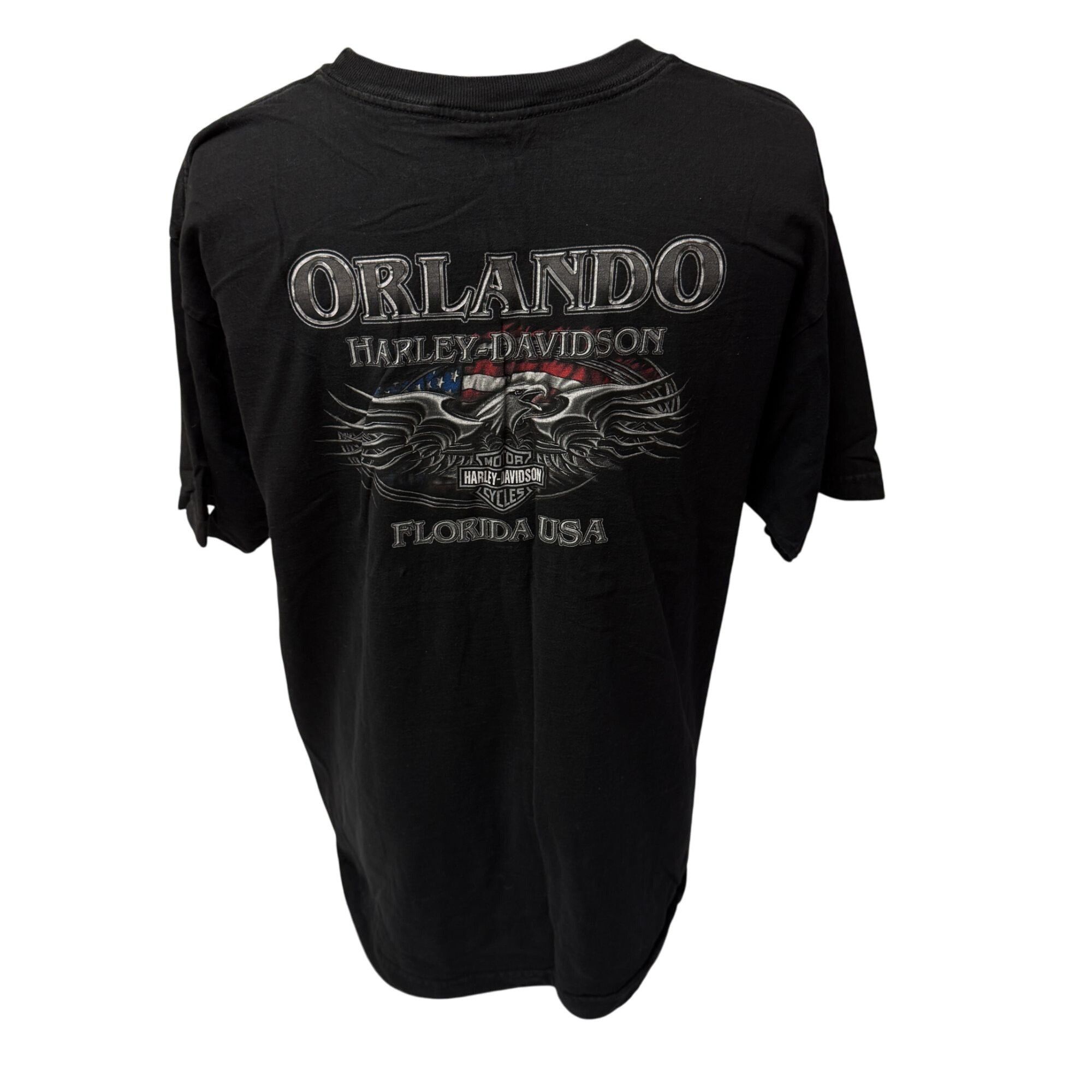 Harley Davidson Motorcycle EAGLE American FLAG Spellout USA FREEDOM Biker T Size US XXL / EU 58 / 5 - 3 Thumbnail
