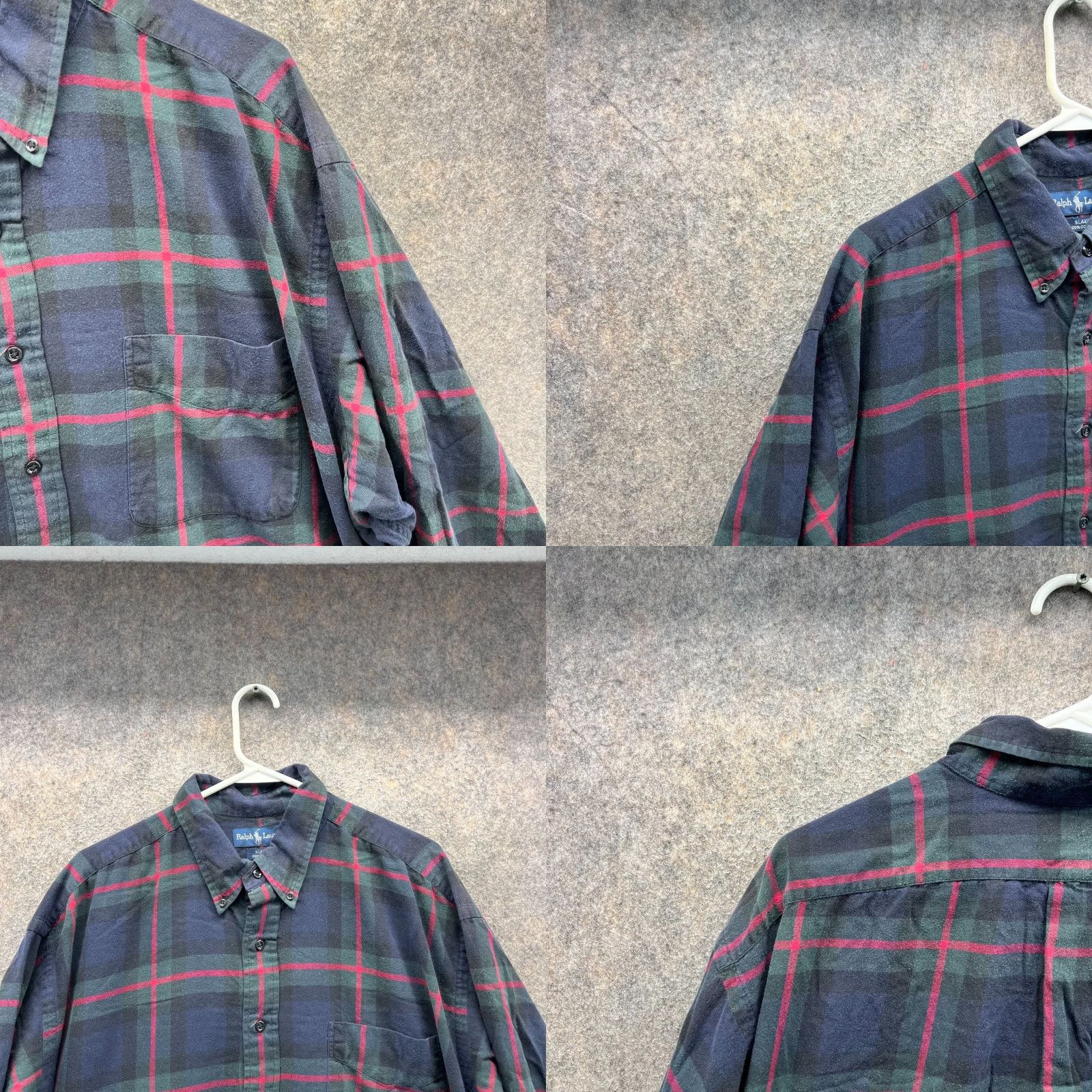 Polo Ralph Lauren VINTAGE Polo Ralph Lauren Shirt Mens XXL Blue Button Down Blackwatch Tartan Plaid Blake Size US XXL / EU 58 / 5 - 8 Thumbnail