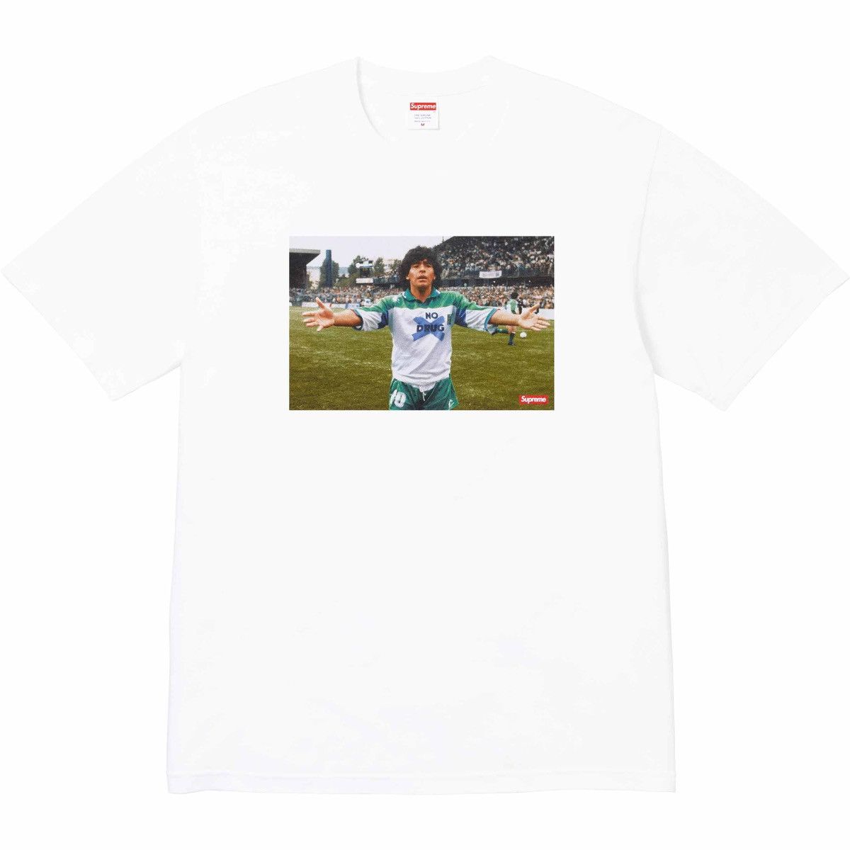 image of Supreme Maradona Tee in White, Men's (Size 2XL)