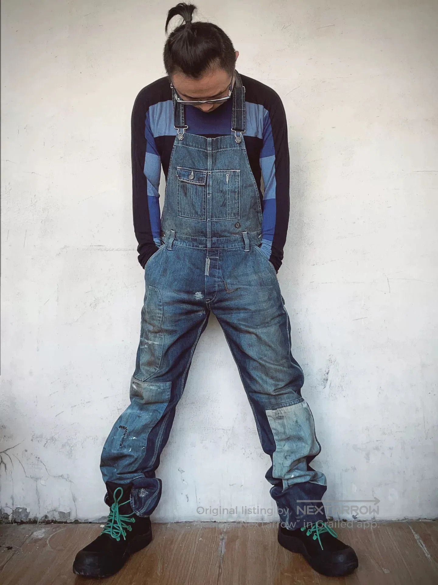 Vintage Distressed Vintage Patch Cargo Overalls. Size US 31 - 1 Thumbnail