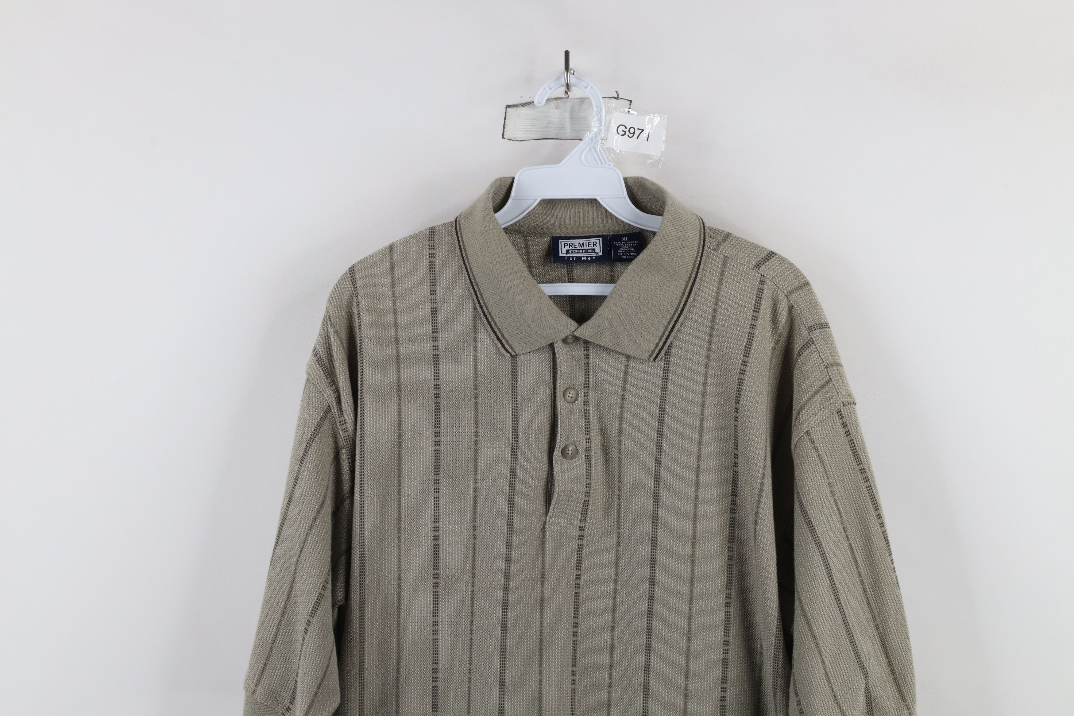 Vintage Vintage 90s Streetwear Knit Collared Golf Polo Shirt Green Size US XL / EU 56 / 4 - 2 Thumbnail